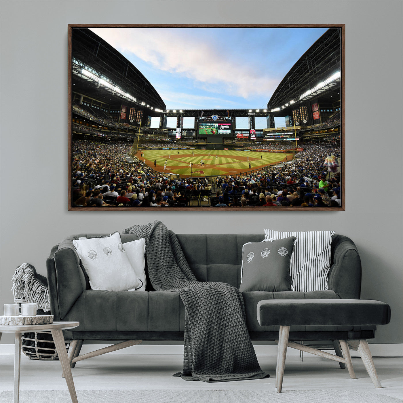 92672-MGV-CV-36X24-Arizona Diamondbacks Team Print - Phoenix Chase Field Stadium Wall Art Canvas Print