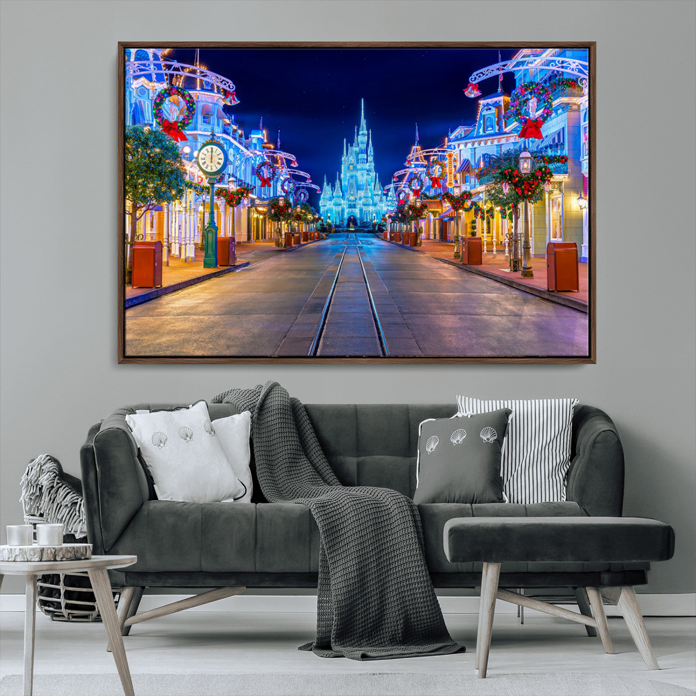 12470-MGV-CV-36X24 - Disney Wall Art | Castle Large Wall Art Disney Magic Kingdom Print for Kids Room Decoration | Disney