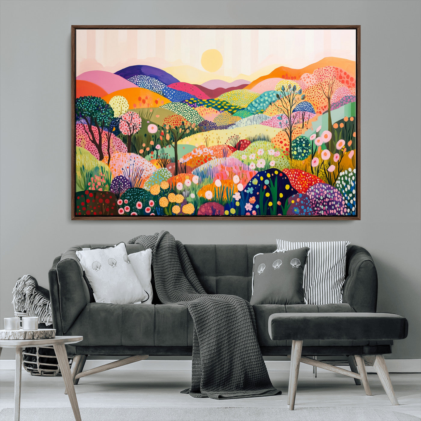 63198-MGV-CV-36X24-Yayoi Kusama 1986 Wall Art Print – Yayoi Kusama Wabi Sabi Japanese Wall Art Print - Vibrant Abstract