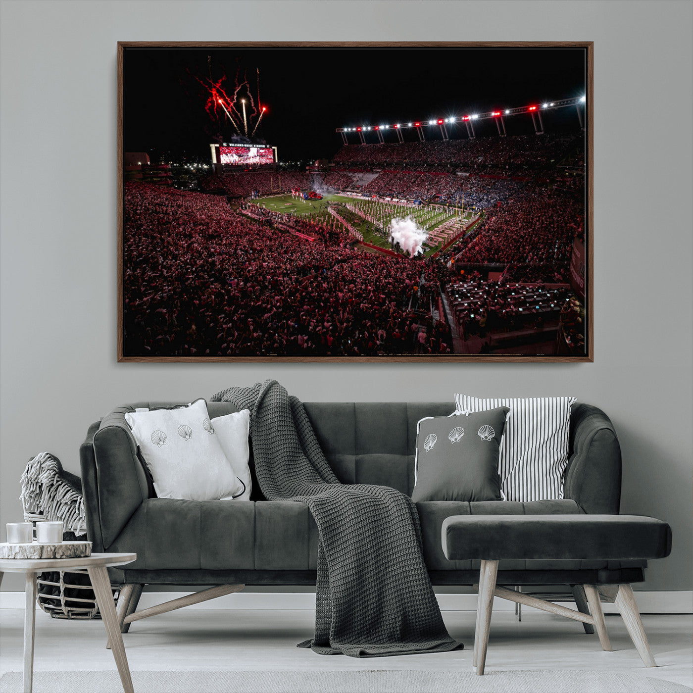60690191-MGV-FC-36X24 - William Brice Stadium Wall Art Print – Baseball Game Room Artwork Print for Basement Dorm, Home, Office