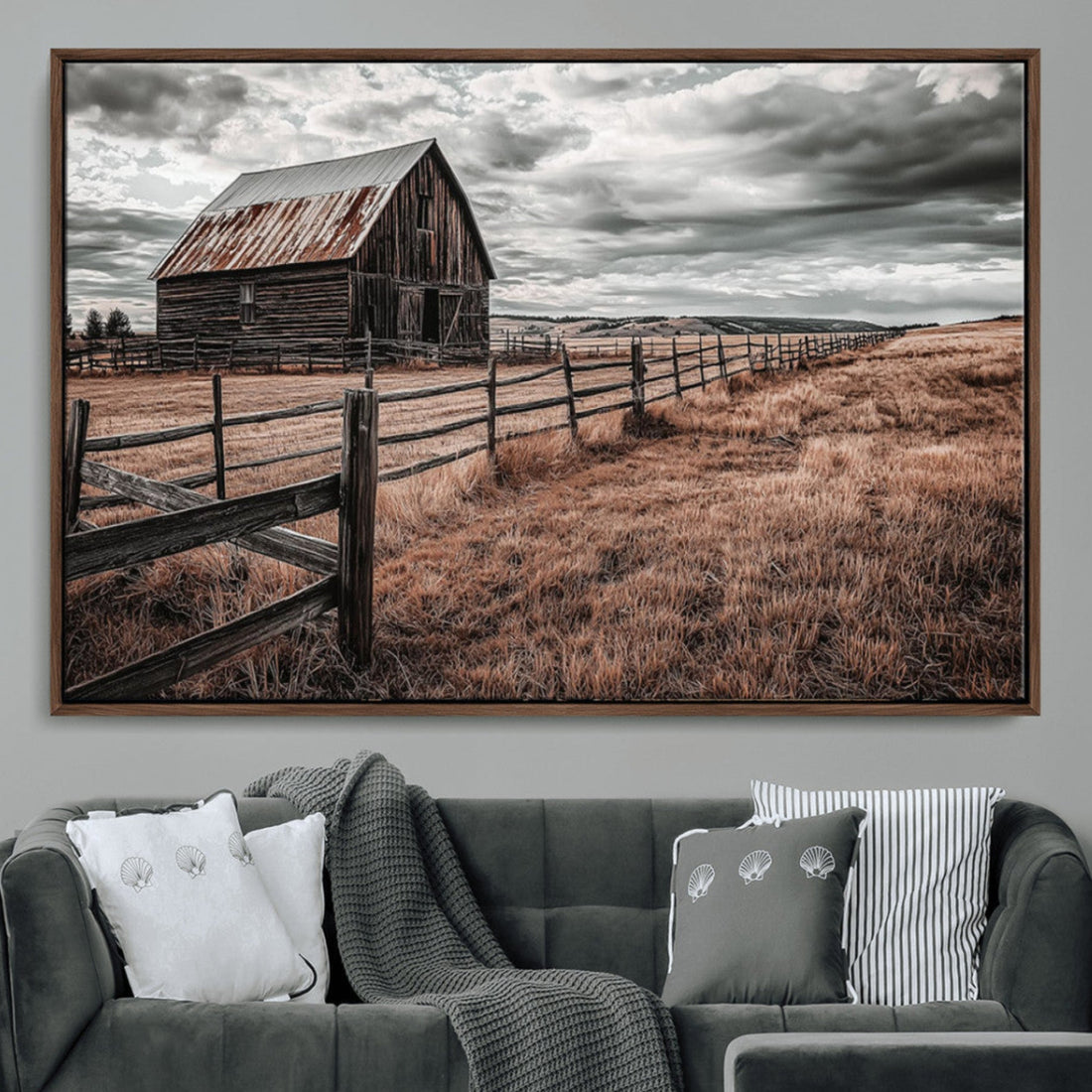 Rustic Weathered Barn Wall Art Canvas Print