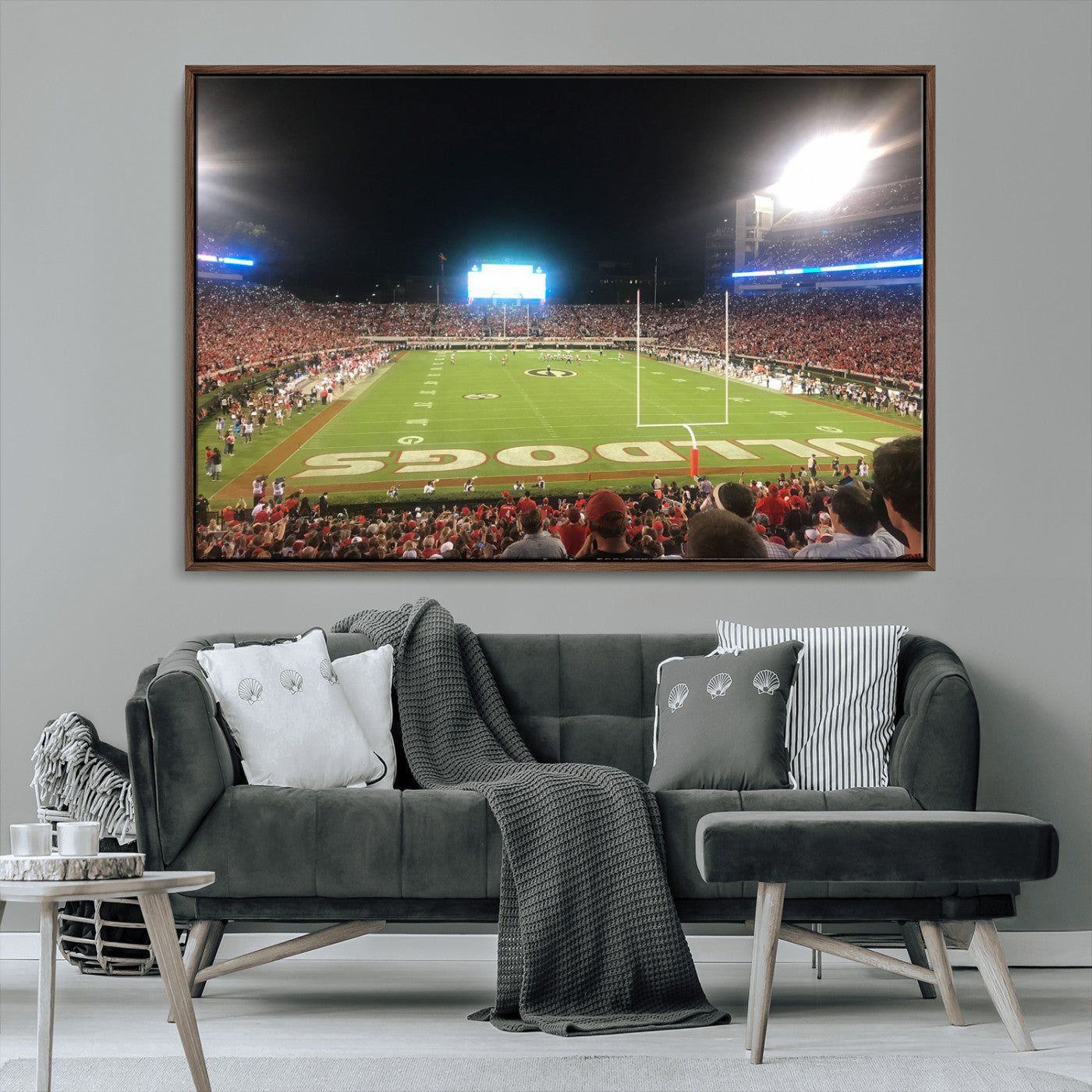16230786-MGV-FC-36X24 - Dooley Stadium Wall Art, Sports Arena Panoramic Canvas Print, Modern Stadium Landscape Artwork for Home, Office