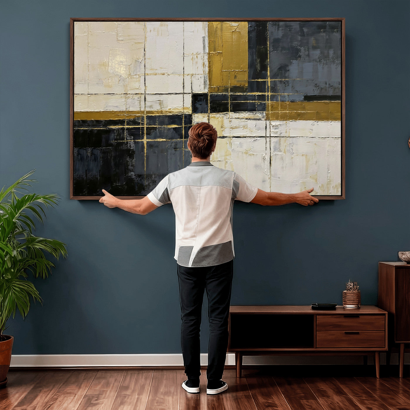 86412570-MGV-CV-36X24 - Geometric Abstract Wall Art Canvas Print