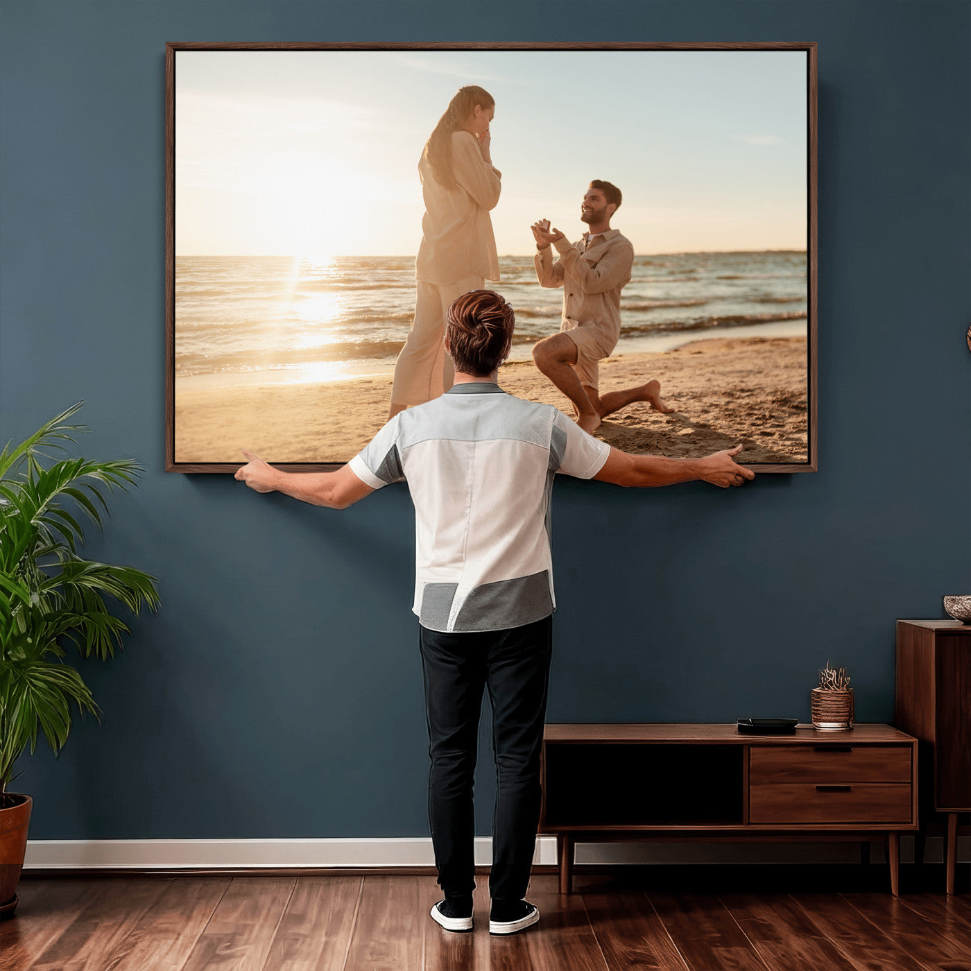 91913900-MGV-CV-36X24 - Custom Photo with Framed Canvas Wall Art Canvas Print Personalized Picture Print Framed Wall Art Digitally Printed Photo