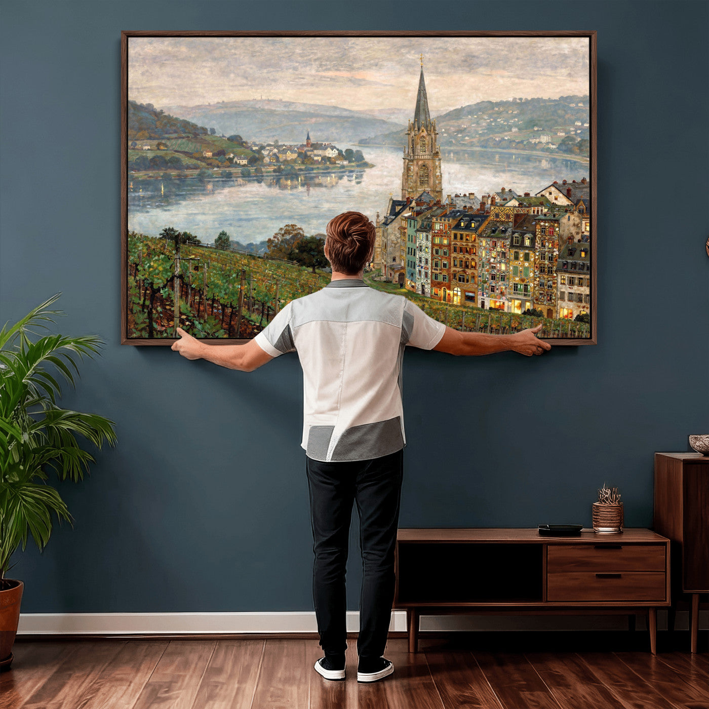 62626662-MGV-CV-36X24 - Mosel City Mosel River by Nicolai Astudin Wall Art Canvas Print
