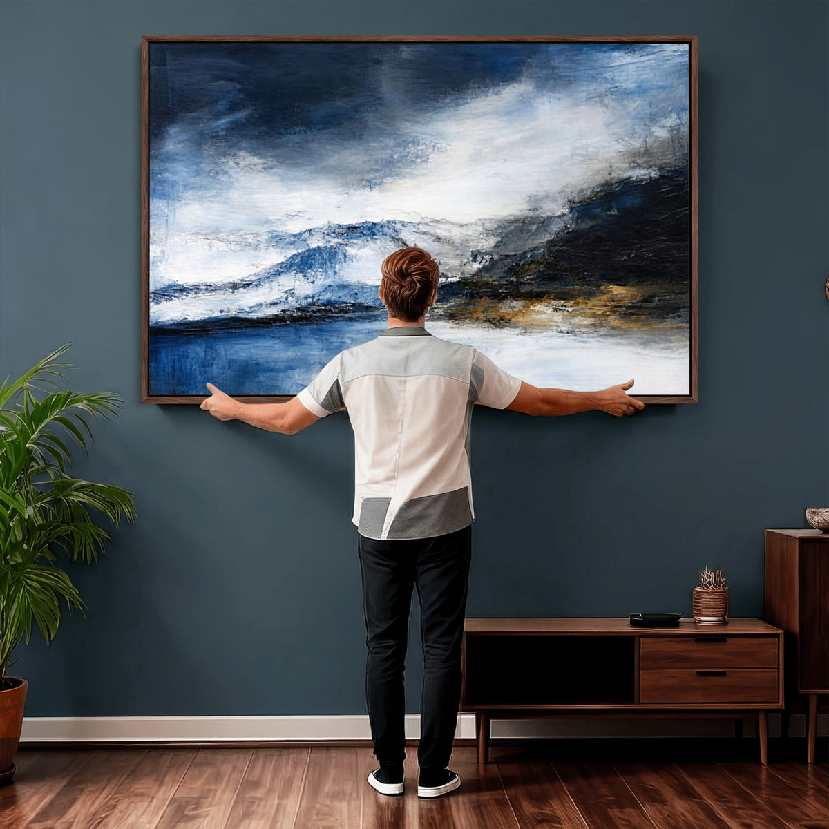 48142030-MGV-CV-36X24 - Extra Large Abstract Wall Art Canvas Print