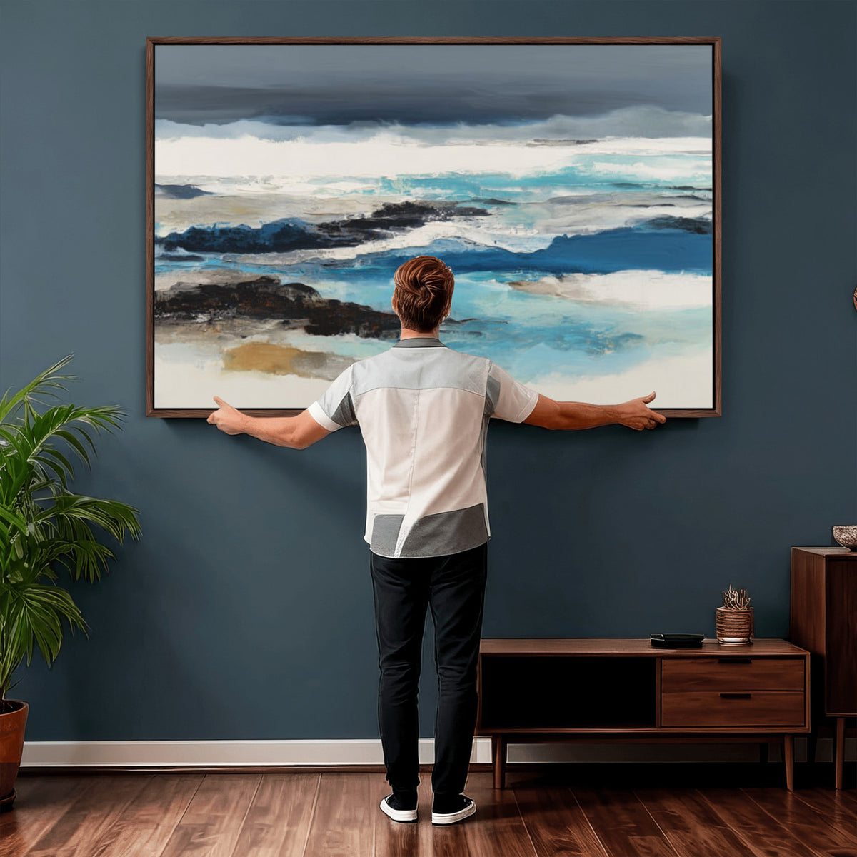 53645131-MGV-CV-36X24 - Extra Large Abstract Wall Art Canvas Print