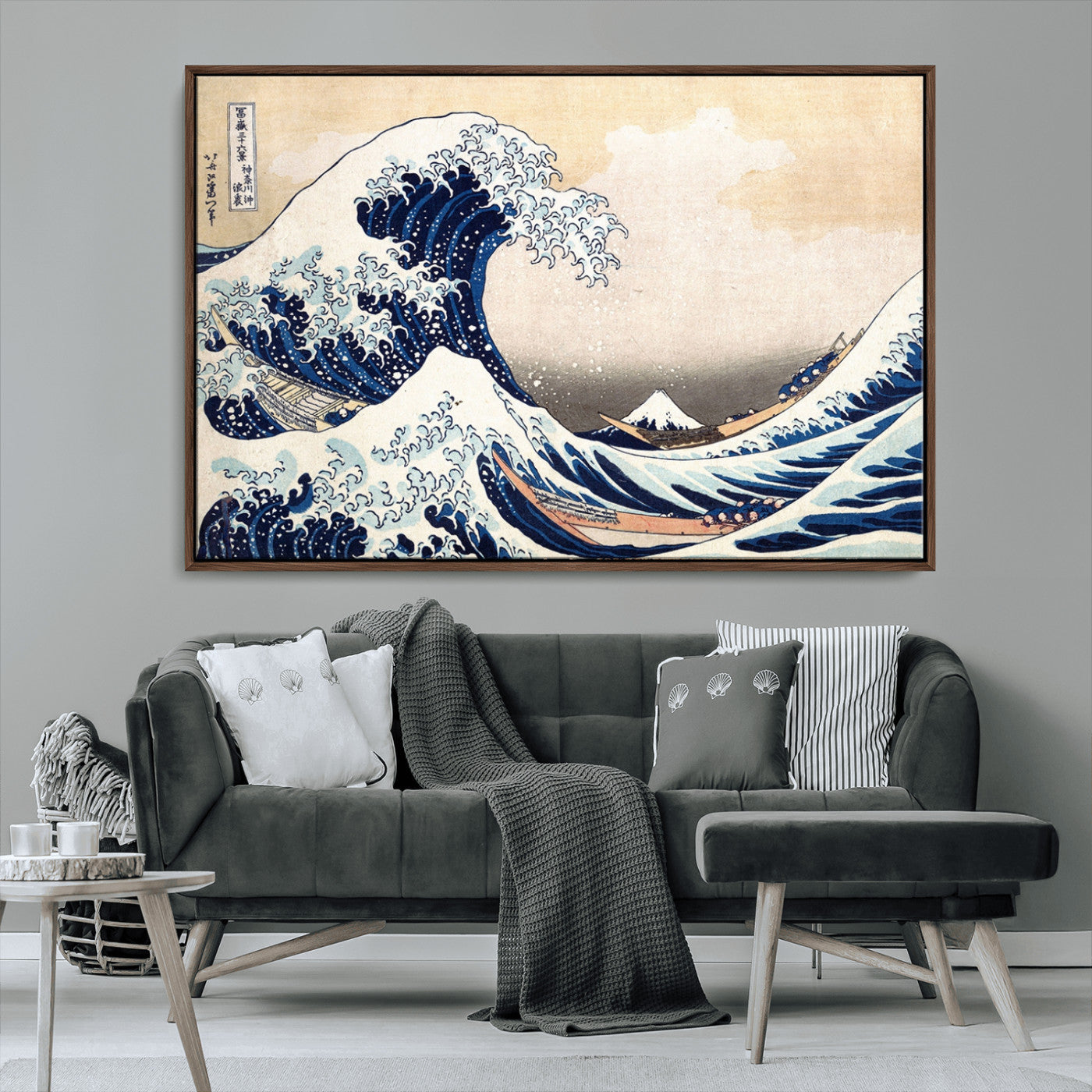 35635-MGV-CV-36X24-Wall Art Kanagawa Canvas Artwork Abstract Print