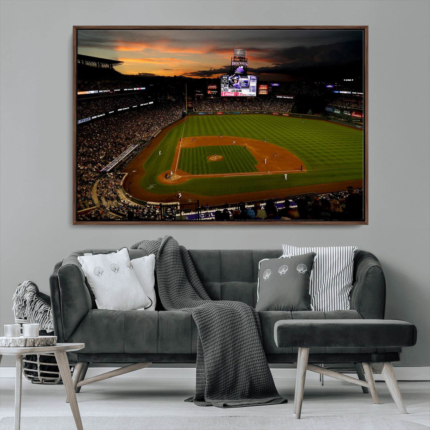-Colorado Rockies Coors Field Wall Art Canvas Print - MLB Baseball Stadium