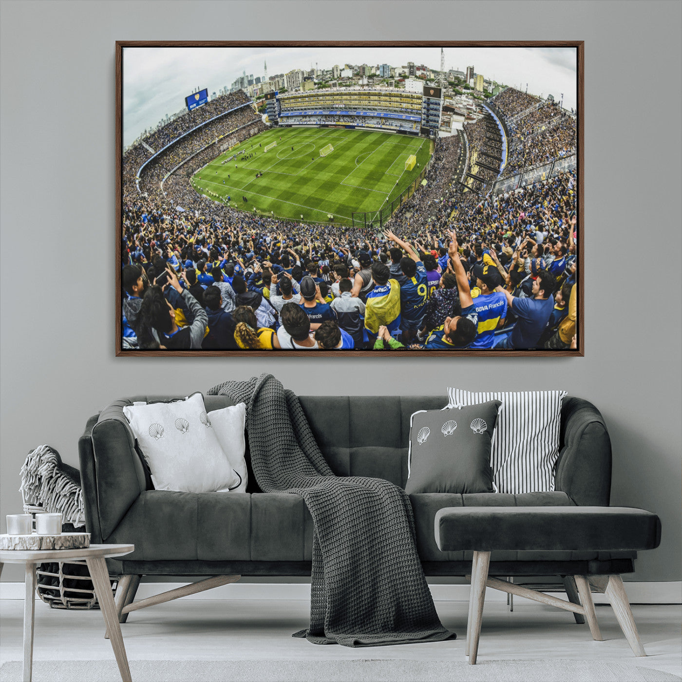 63839-MGV-CV-36X24-Boca Juniors Soccer Team Print Wall Art - Buenos Aires Bombonera Stadium Canvas Print