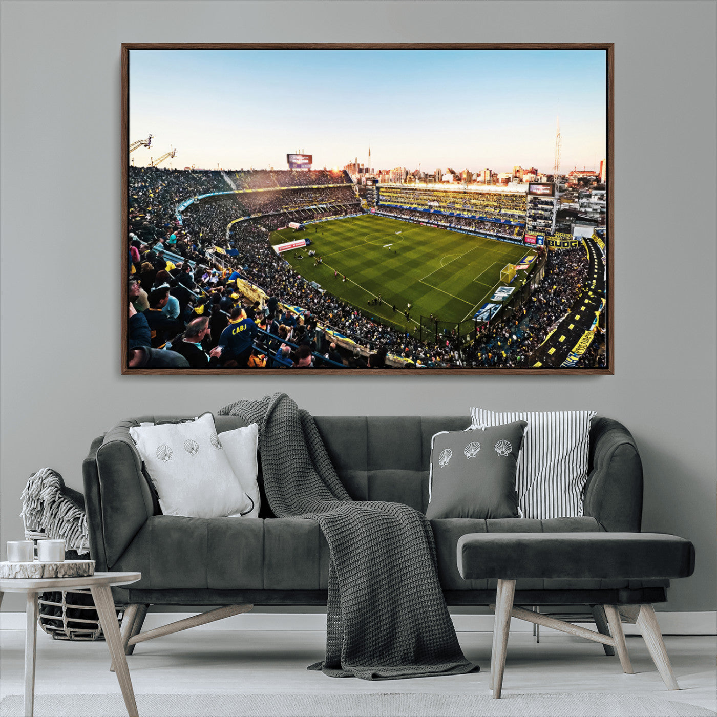 50105-MGV-CV-36X24-Boca Juniors Soccer Team Print - Buenos Aires Bombonera Stadium Wall Art Canvas Print