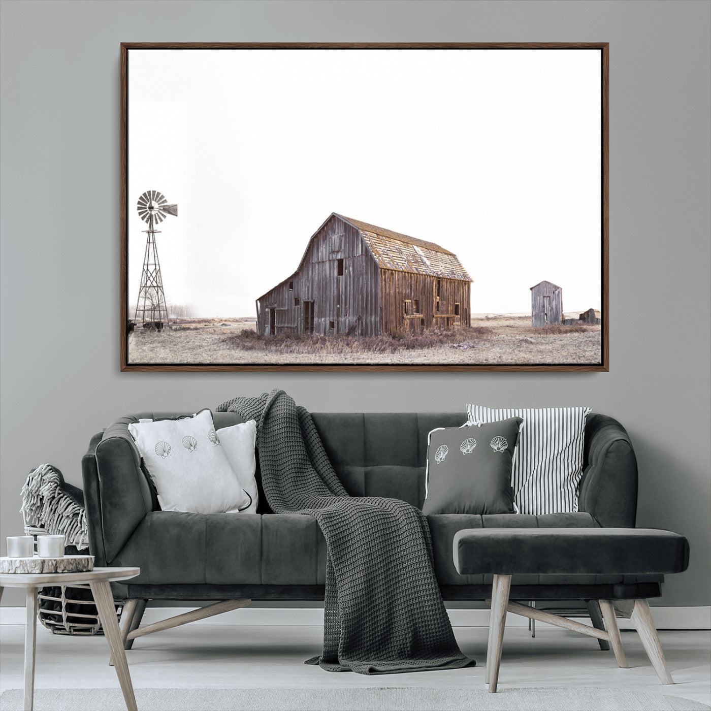 64560-MGV-CV-36X24-Farm Prints Set, Set of 6 Farmhouse Wall Art, Country House Decor