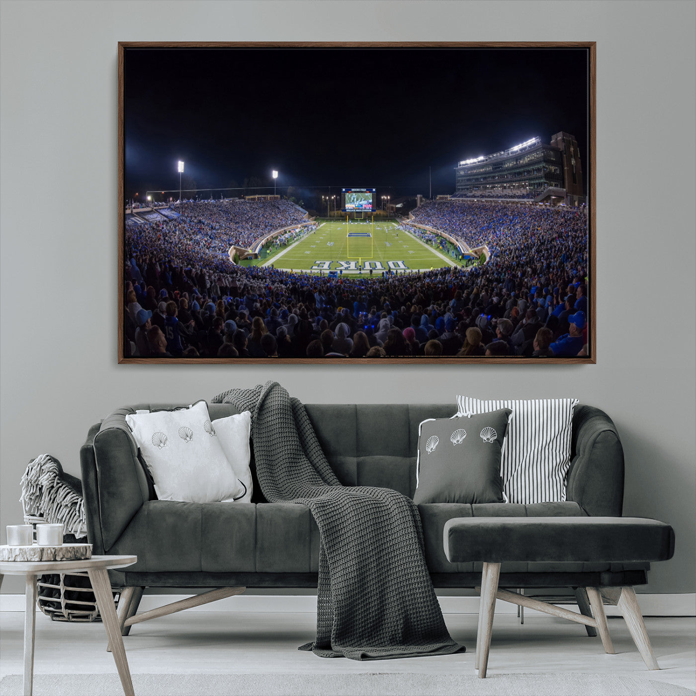 21070-MGV-CV-36X24-Duke University Blue Devils Football Team Print - Durham Wallace Wade Stadium Wall Art Canvas Print
