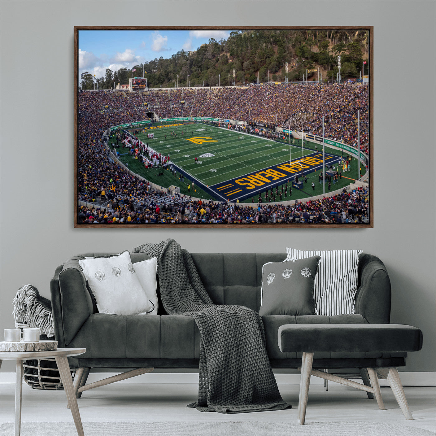 38054-MGV-CV-36X24-University of California Golden Bears Football Team Print - Berkeley California Memorial Stadium Art