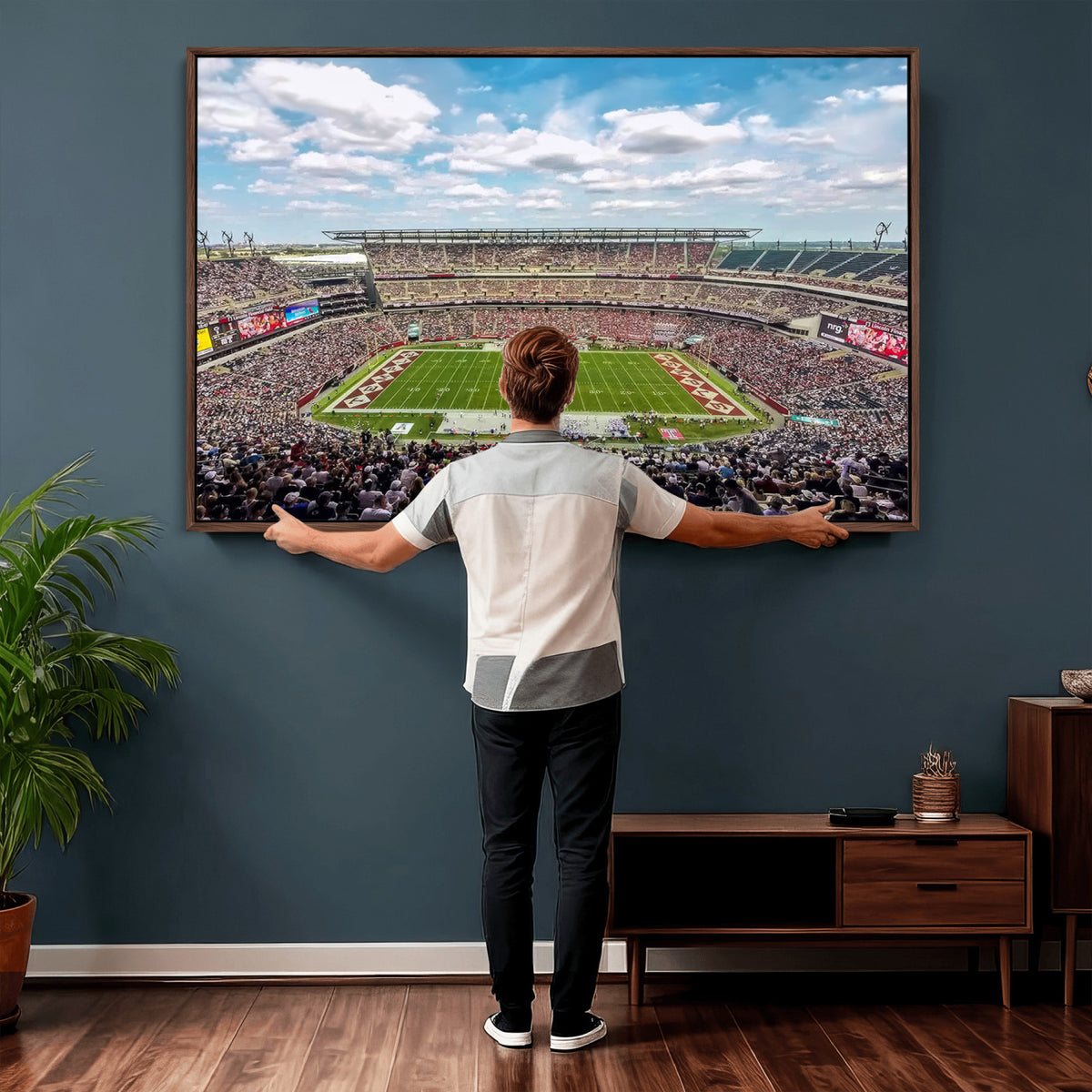 29243-PAN-FL-20X10 - The Temple University Owls Athletics Team Print - Philadelphia Lincoln Financial Field Stadium Wall