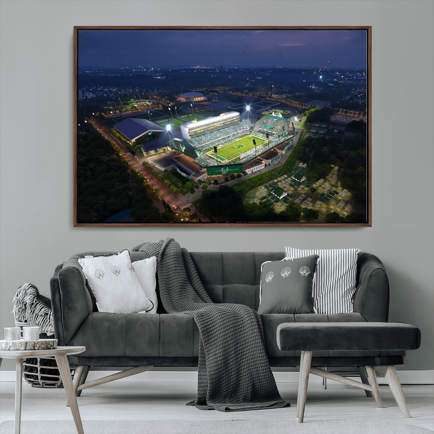 -The University of South Florida Bulls Football Team Print - Tampa USF Football Stadium Wall Art