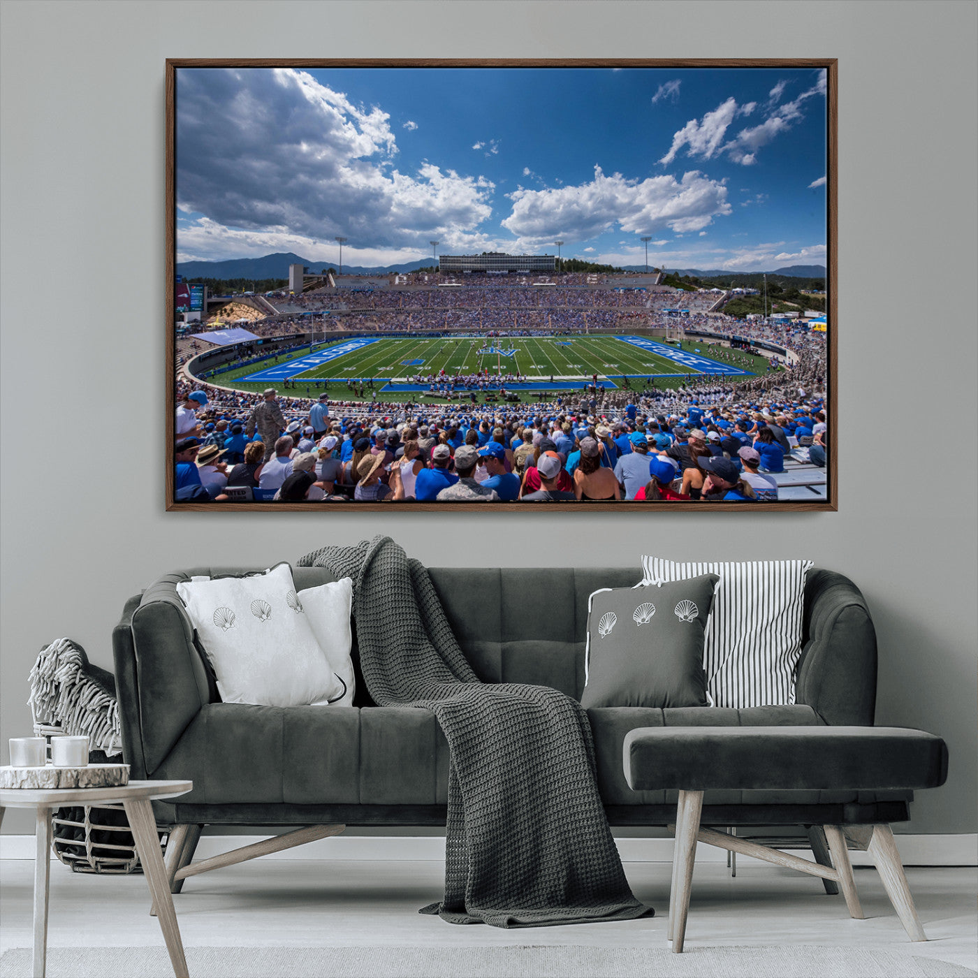 59281-MGV-CV-36X24-Air Force Falcons Football Team Print - Colorado Springs Falcon Stadium Wall Art Canvas Print