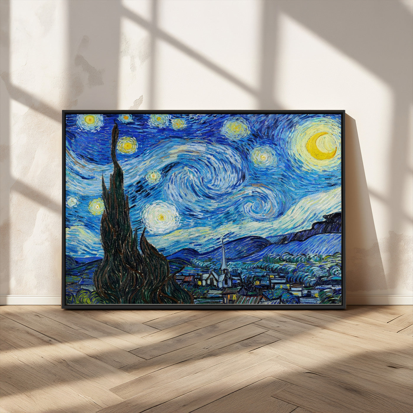 39177-MGV-CV-36X24-Vincent Van Gogh The Starry Night Abstract Wall Art Canvas Print