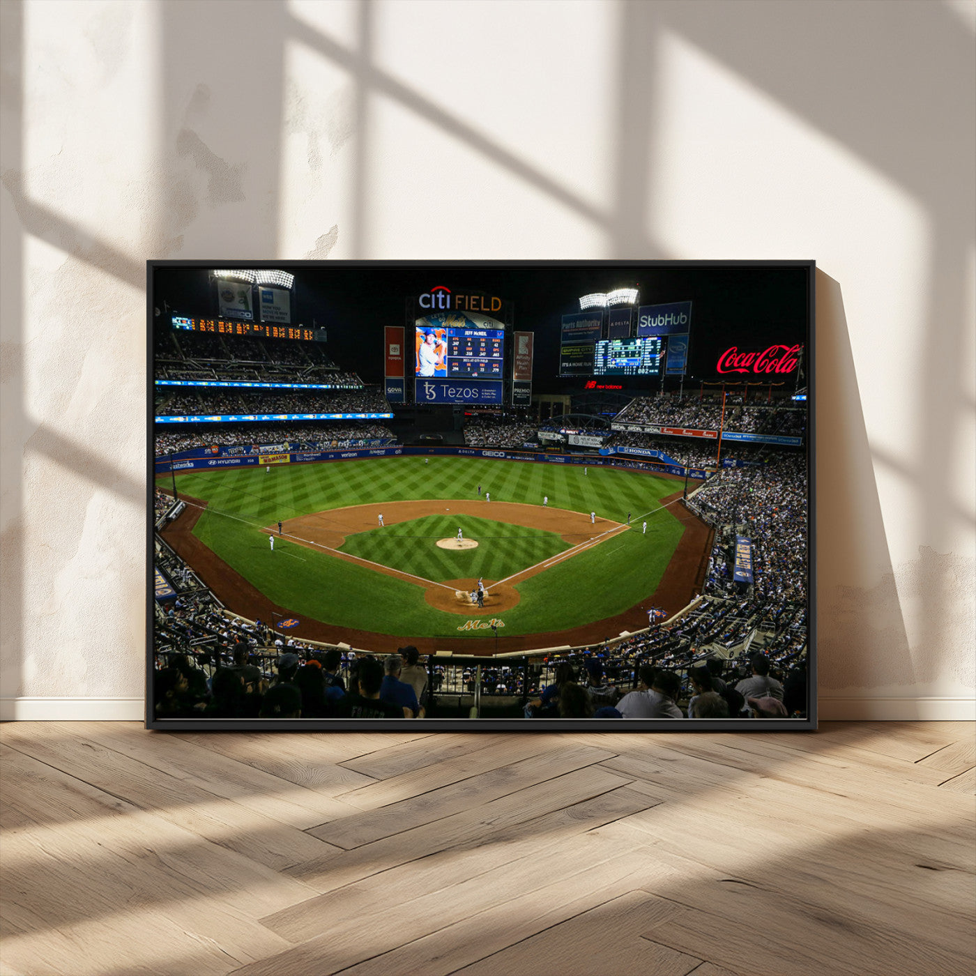 25148-MGV-FC-36X24_Black-Los Angeles Dodgers Baseball Team Print - California Dodger Stadium Wall Art Canvas Print