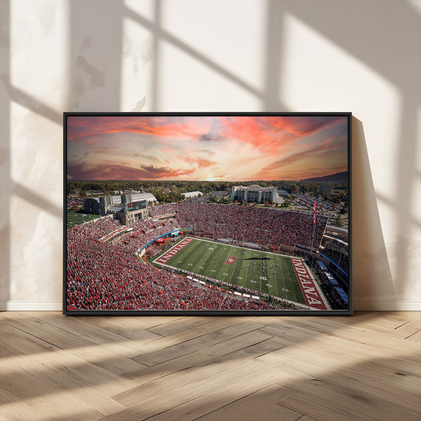 51135-MGV-CV-36X24-Indiana Memorial Stadium Wall Art Canvas Print, Framed Studium Canvas Art, Indiana Memorial Stadium