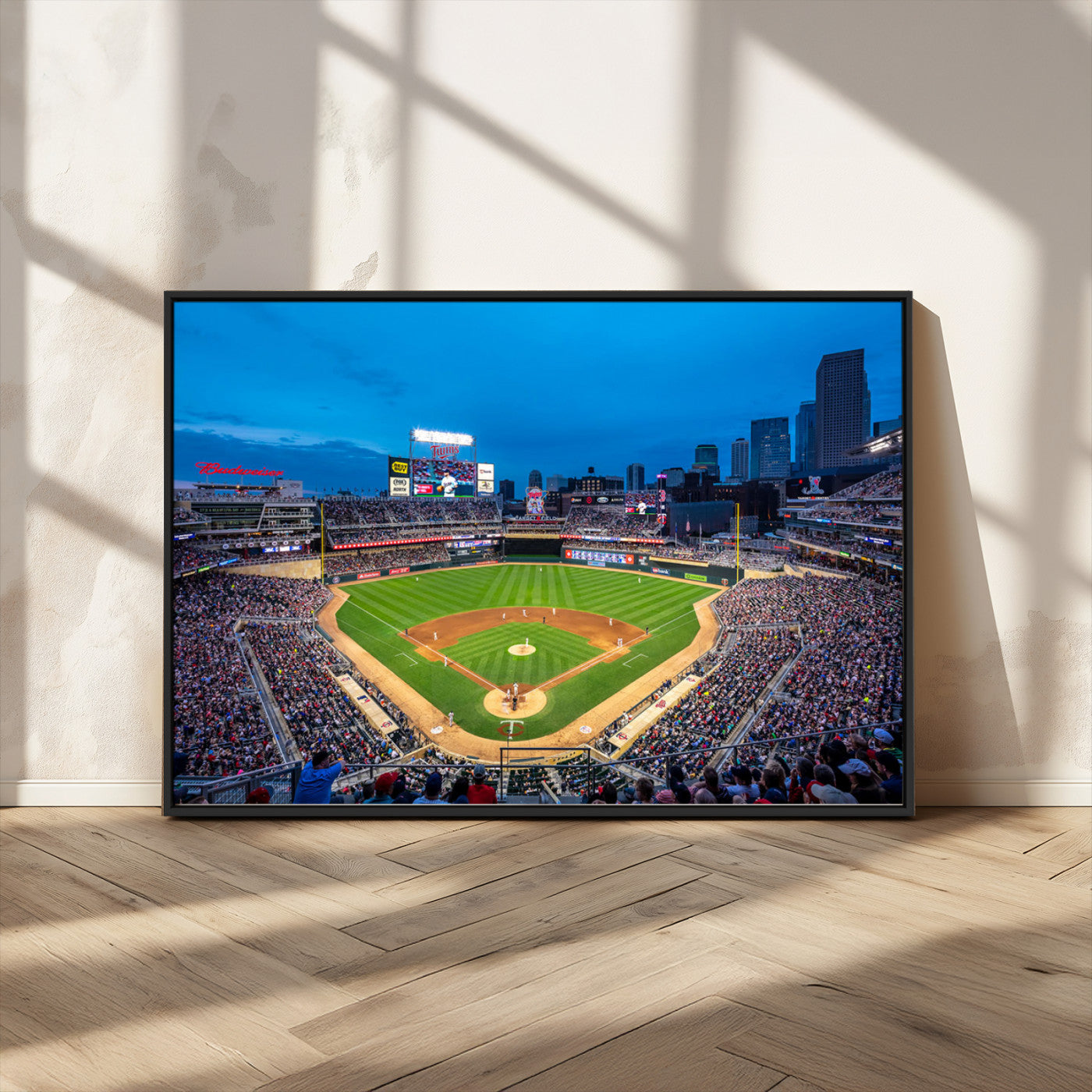 -Target Field Stadium Wall Art Canvas Print – Minnesota Twins Baseball Team Iconic Ballpark Scene for home, office