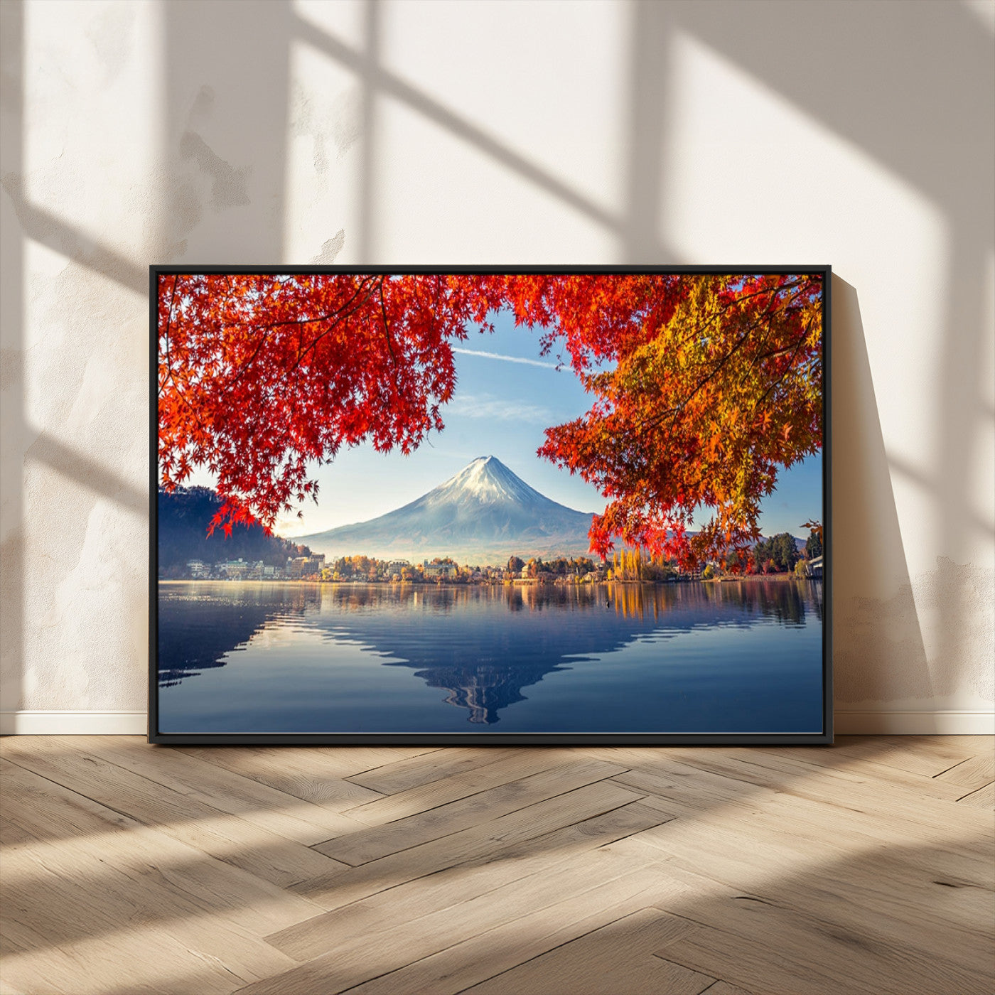 -Mount Fuji Canvas Wall Art Japan Autumn Mountain Canvas Print Wall Art