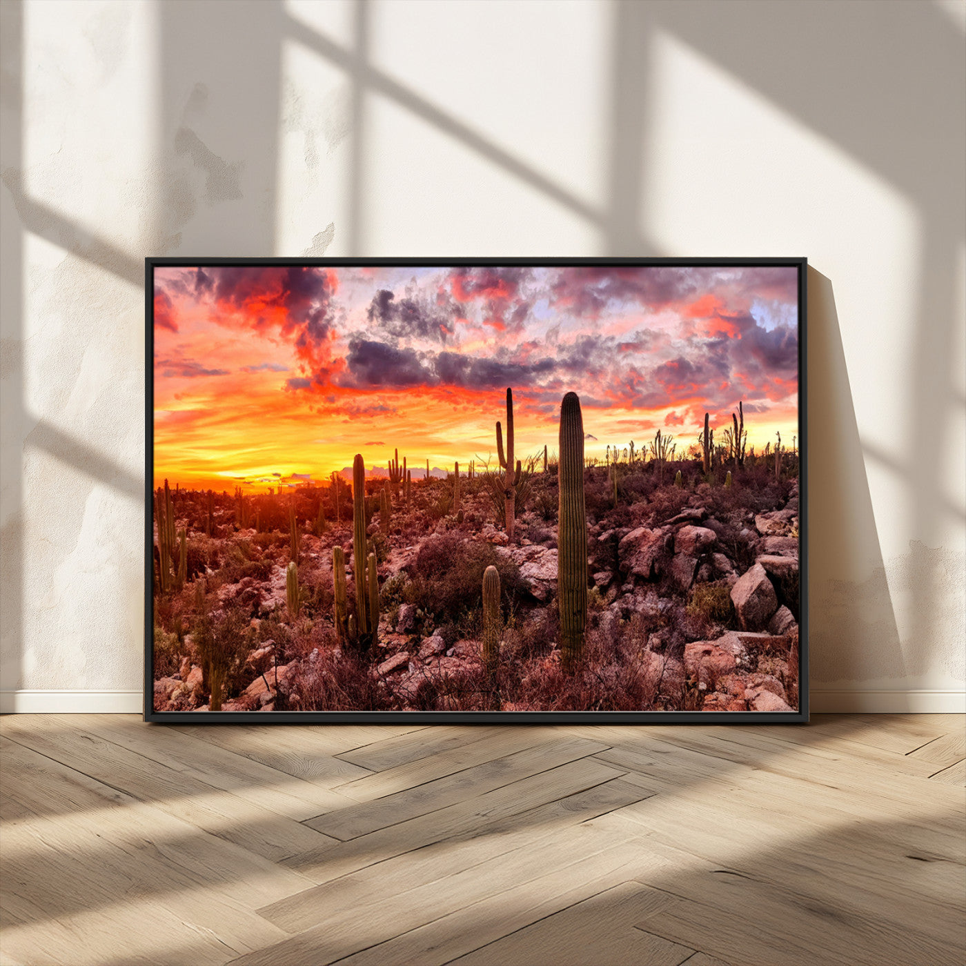 18067-MGV-FC-36X24_Black-Arizona Desert Print, Western Cowboy Wall Art Print