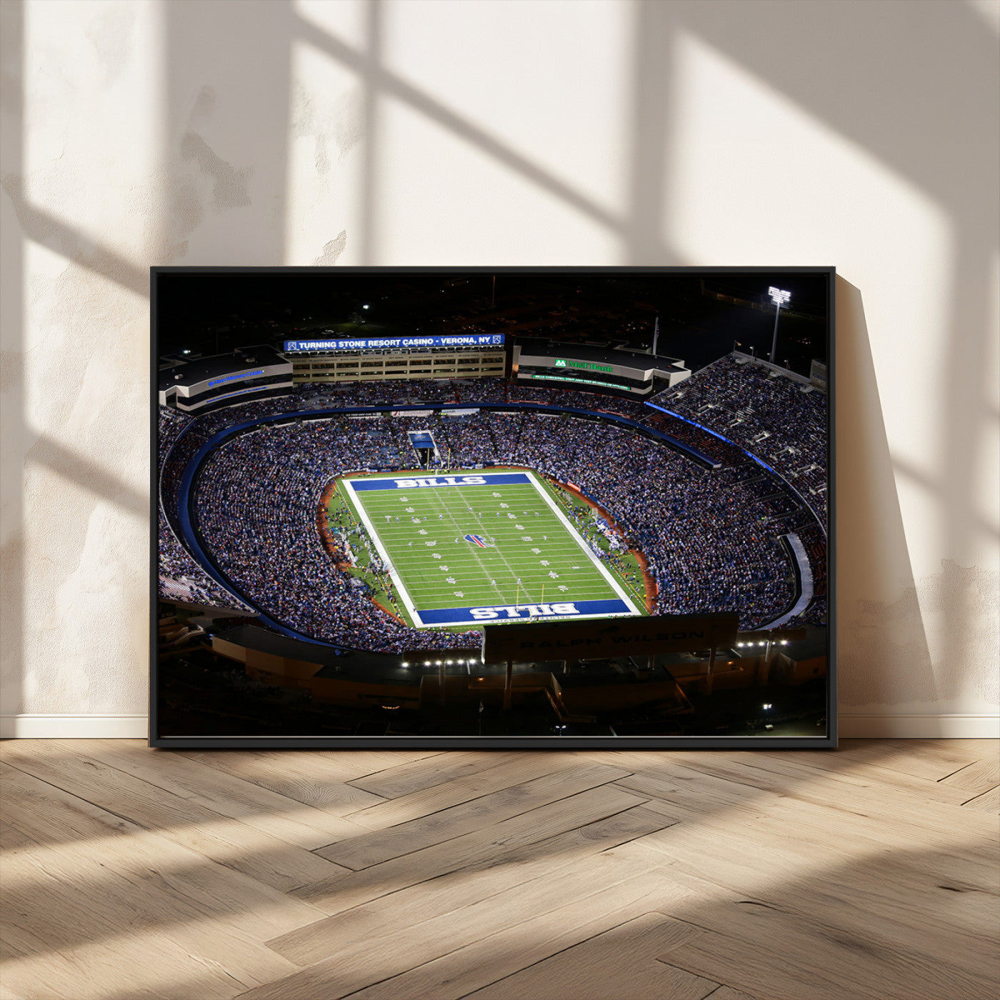 19030-MGV-CV-36X24-Buffalo Bills NFL Football Team Print - Highmark Stadium Wall Art Canvas Print