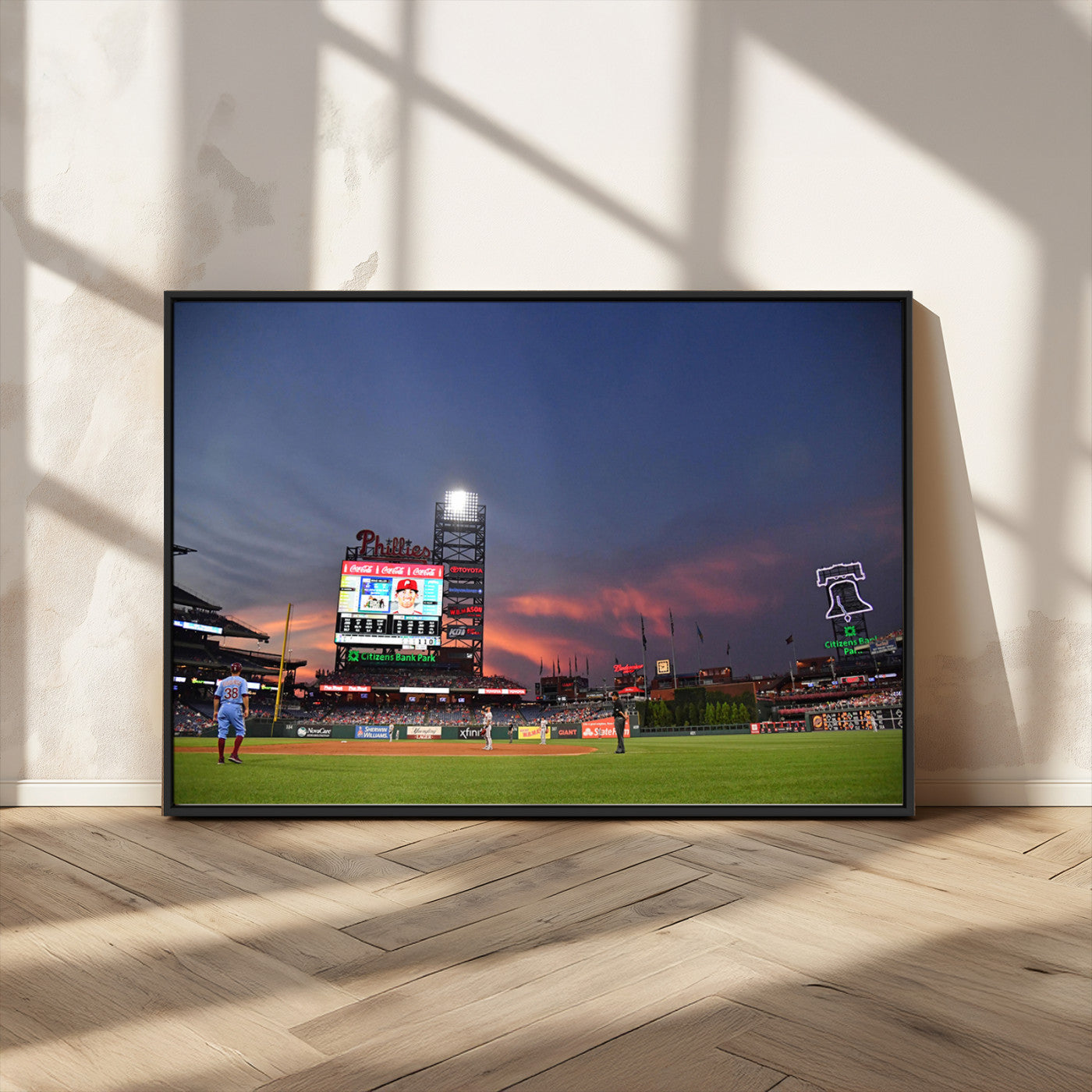 22594-MGV-CV-36X24-Philadelphia Phillies Baseball Print - Philadelphia Citizens Bank Park Stadium Wall Art, Phillies