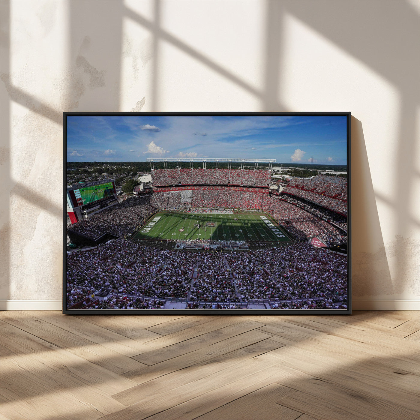 83382-MGV-FC-36X24_Black-South Carolina Gamecocks Football Team Print - Columbia Williams-Brice Stadium Wall Art Canvas Print