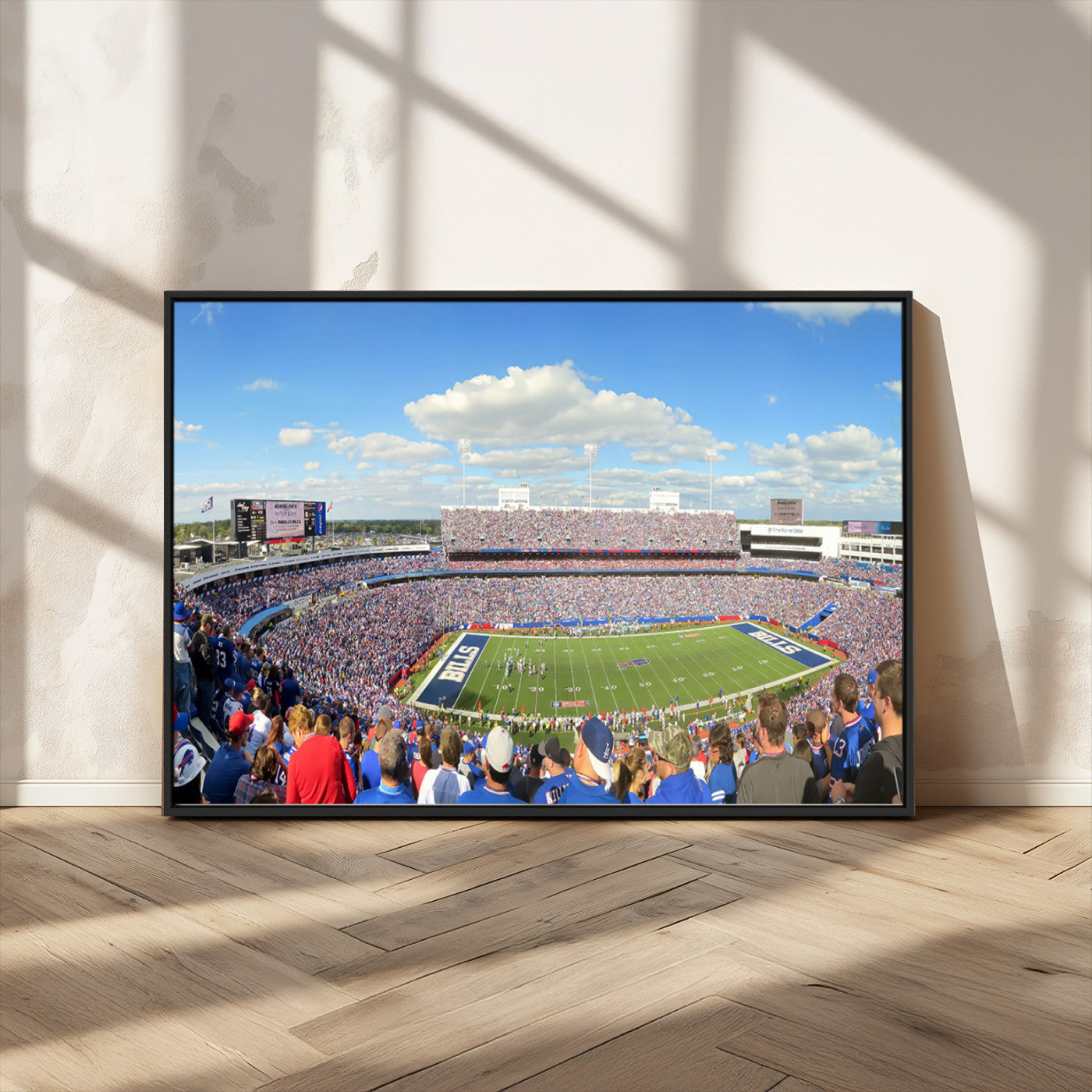 35302-MGV-CV-36X24-Buffalo Bills NFL Football Team Print - Buffalo Highmark Stadium Wall Art Canvas Print