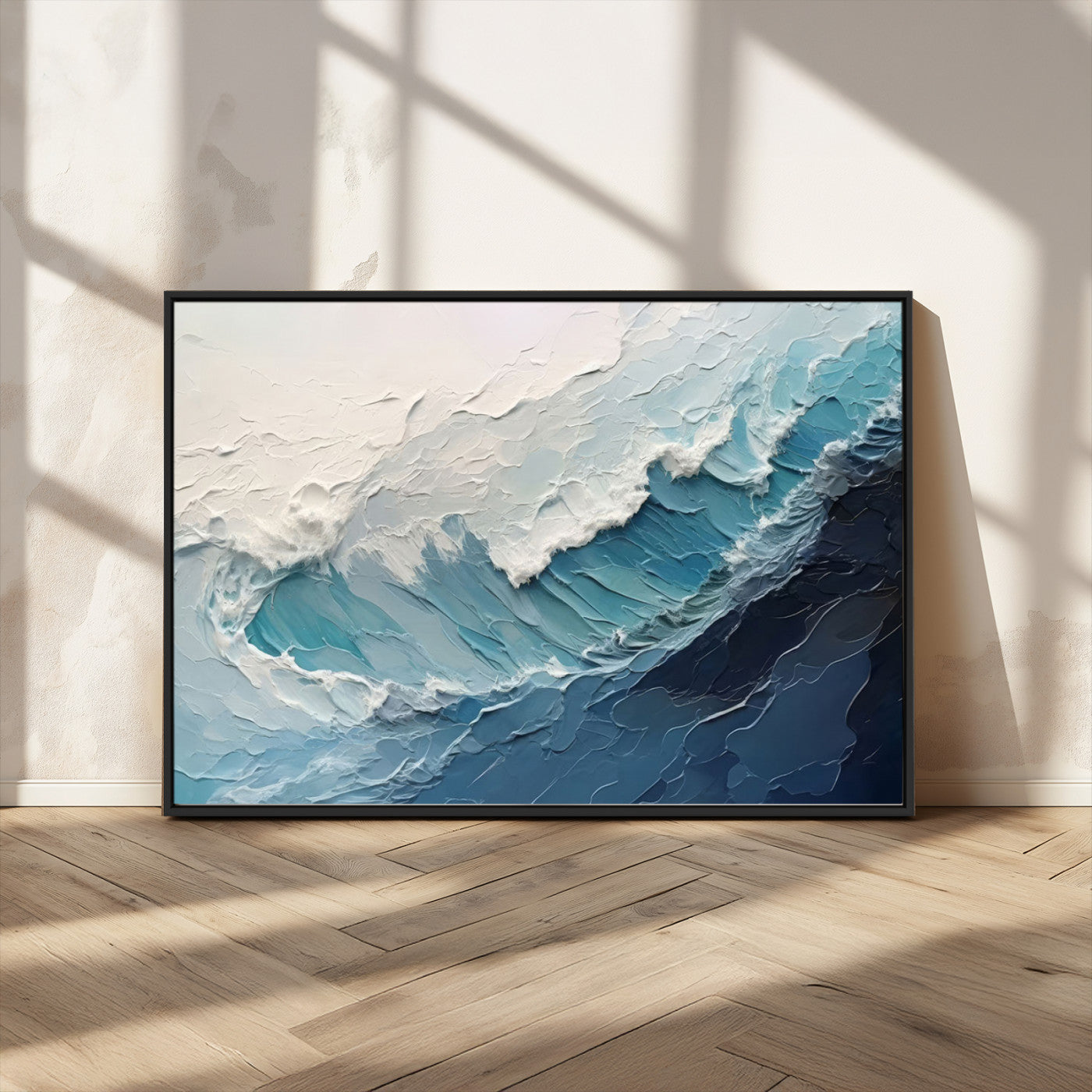 23887-MGV-CV-36X24-Ocean Wave Canvas Wall Art Print – Coastal Living Room Large Ocean Wave Seascape Wall Art for Home, Office, Living Room