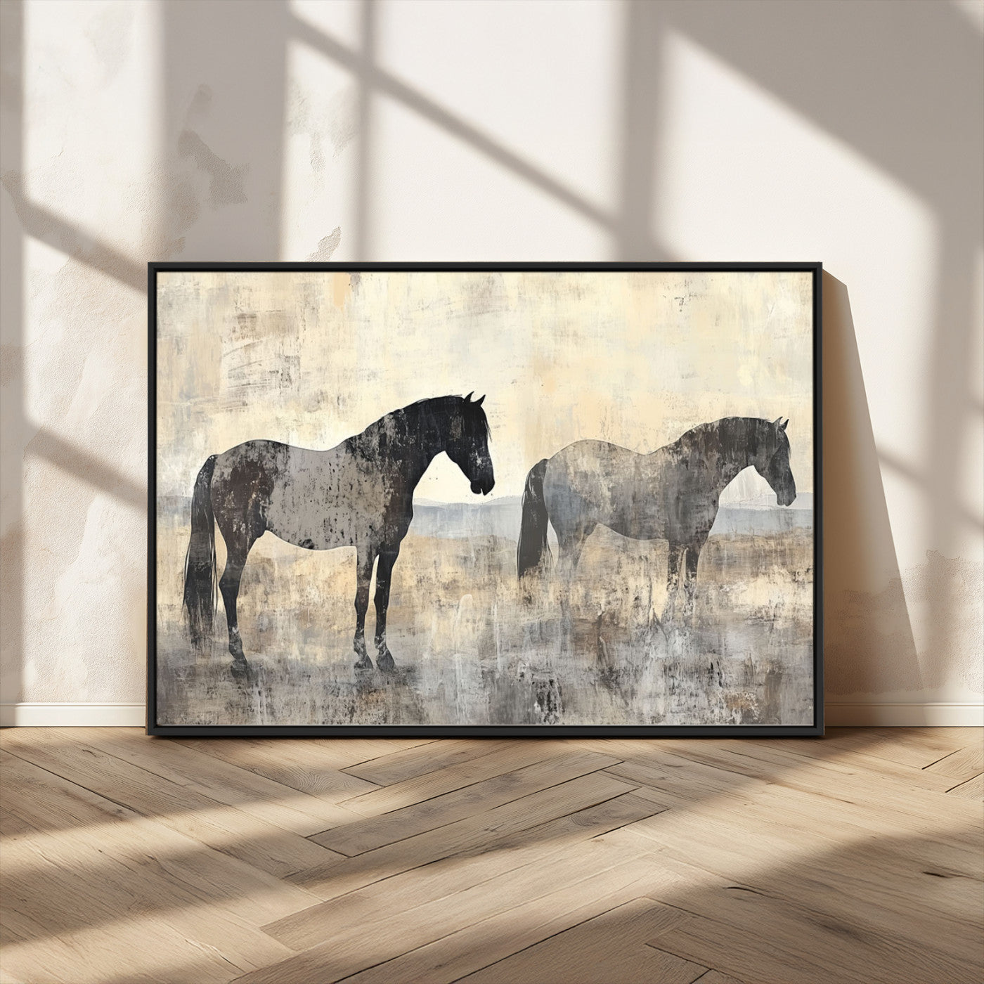 81988-MGV-FC-36X24_Black-Vintage Horses Wall Art Canvas Print