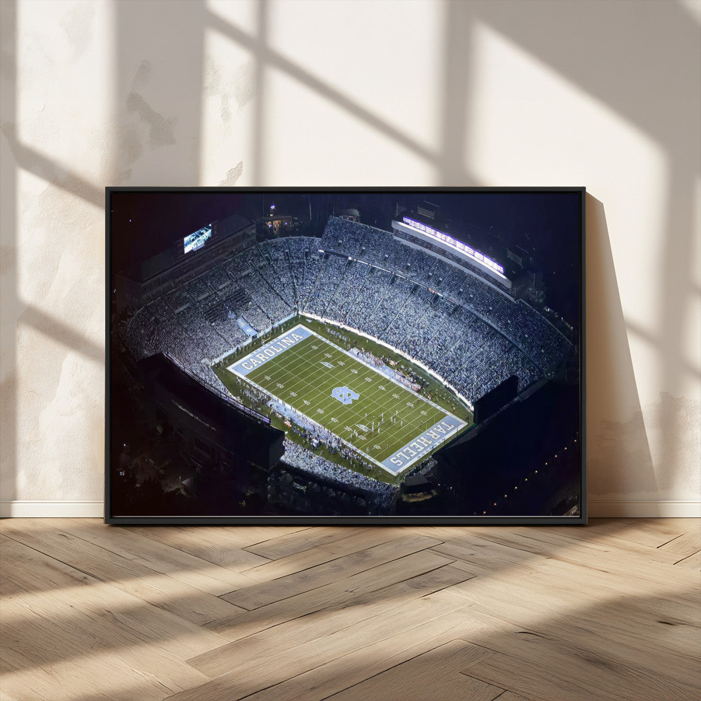 88375-MGV-FC-36X24_Black-University of North Carolina Tar Heels Football Team Print - Chapel Hill Kenan Memorial Stadium