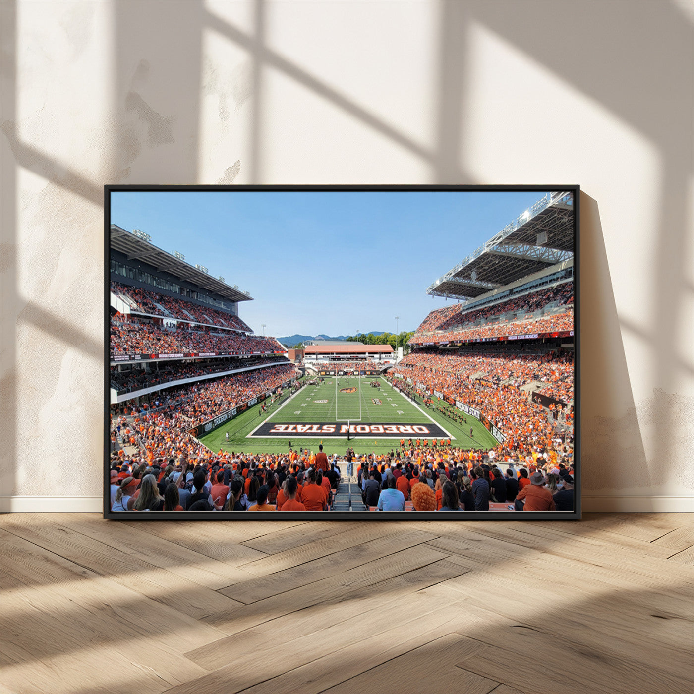 35211-MGV-CV-36X24-Oregon State Beavers Football Team Print - Corvallis Reser Stadium Wall Art Canvas Print