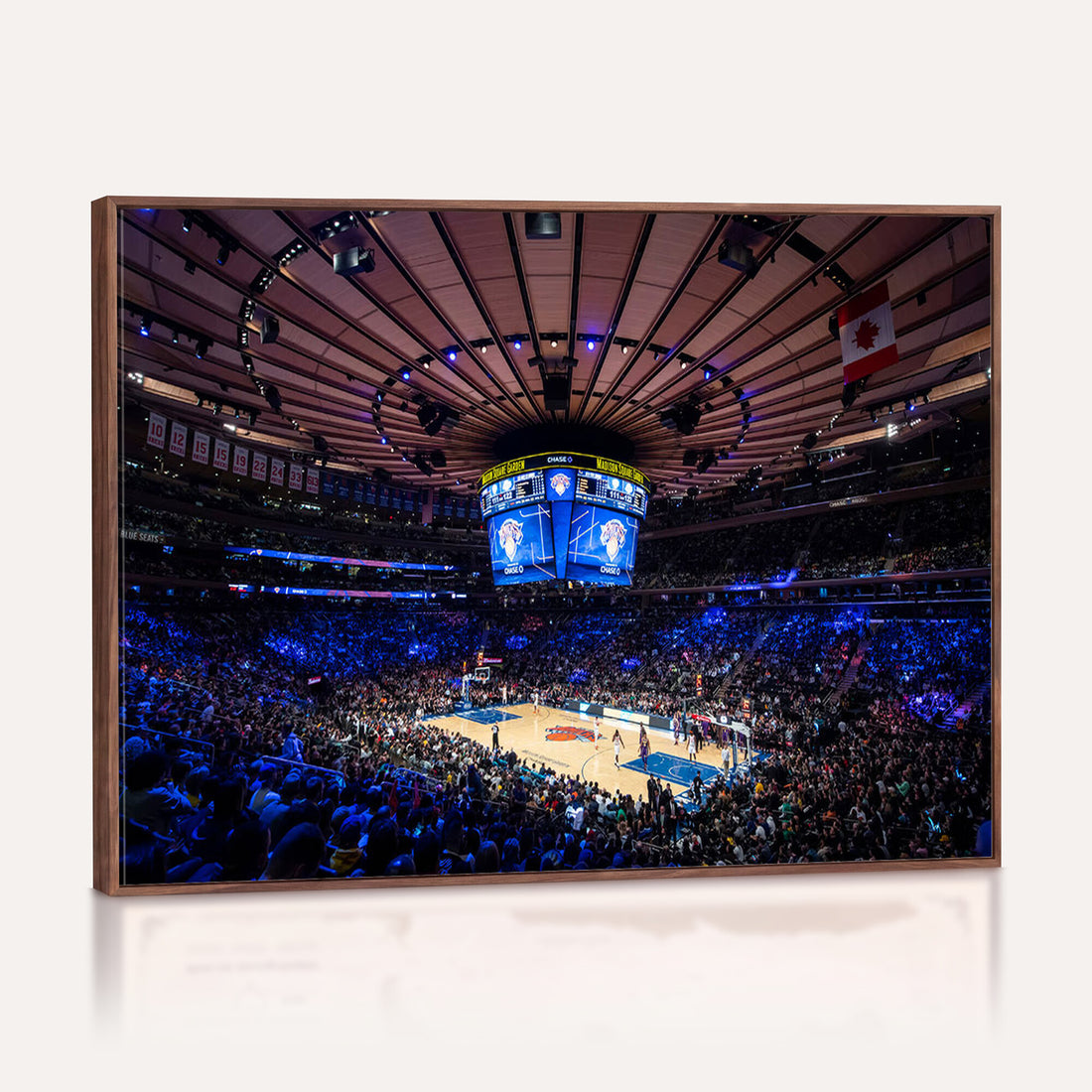 Madison Square Garden Basketball Print Canvas, Basketball Game Triple Canvas Wall Art