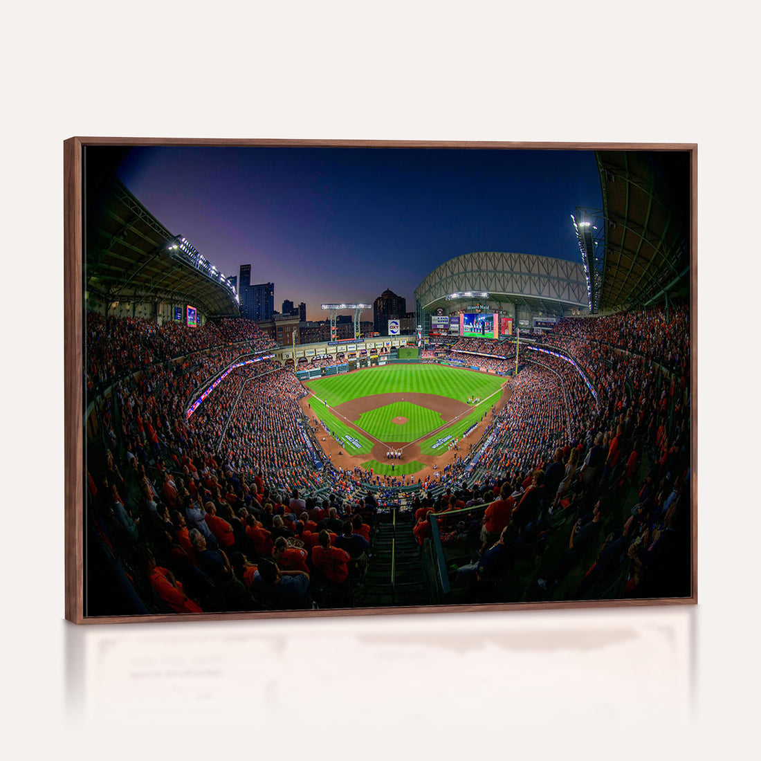 Houston Astros Baseball Print Canvas, Houston Minute Maid Park Stadium Wall Art