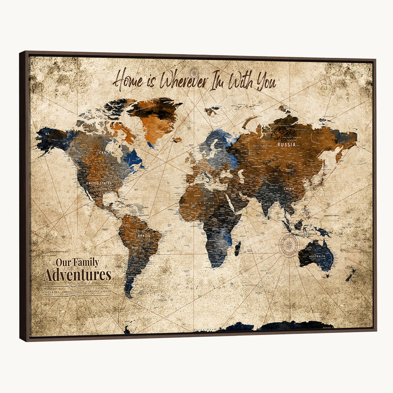 World Map Wall Art