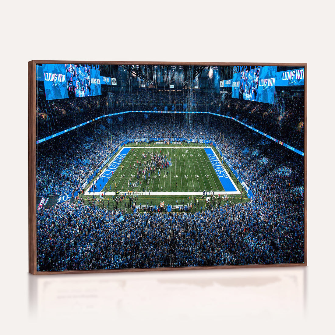 Detroit Lions Stadium Wall Art Canvas Print, Football Field Panorama