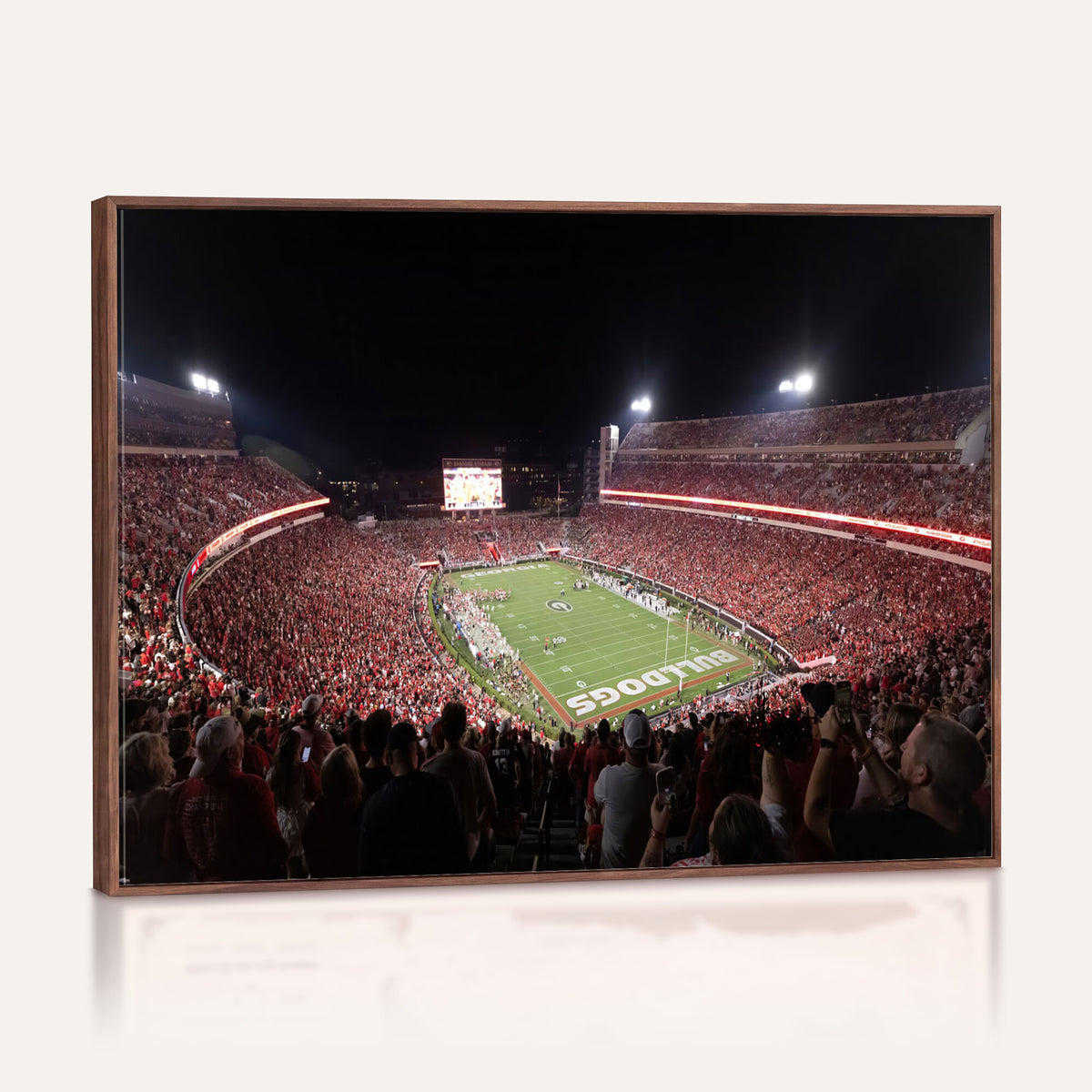 50587166-_Poster-30x20 - Sanford Stadium Georgia Bulldogs Canvas Print 3 Piece Framed Wall Art Extra Large Floating Frame Sports Poster Made in USA