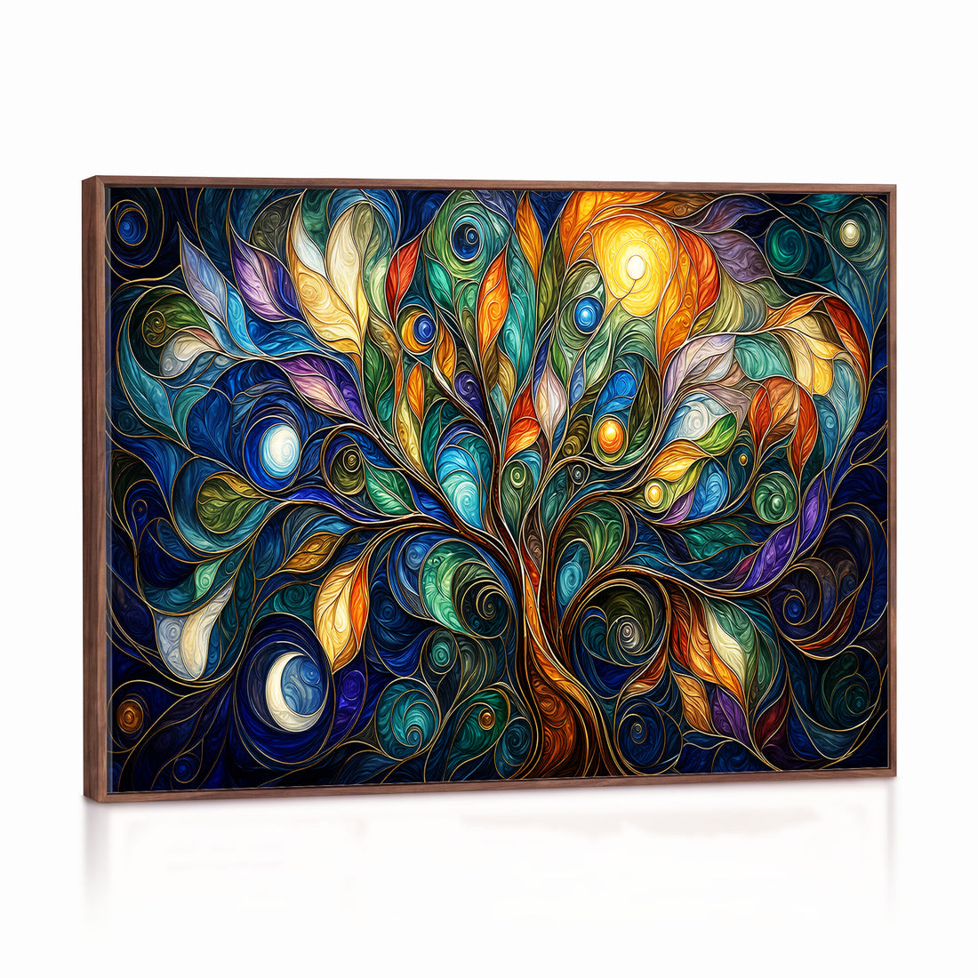 Psychedelic Tree Of Life Wall Art - Vibrant Swirl Cosmic Nature Decor