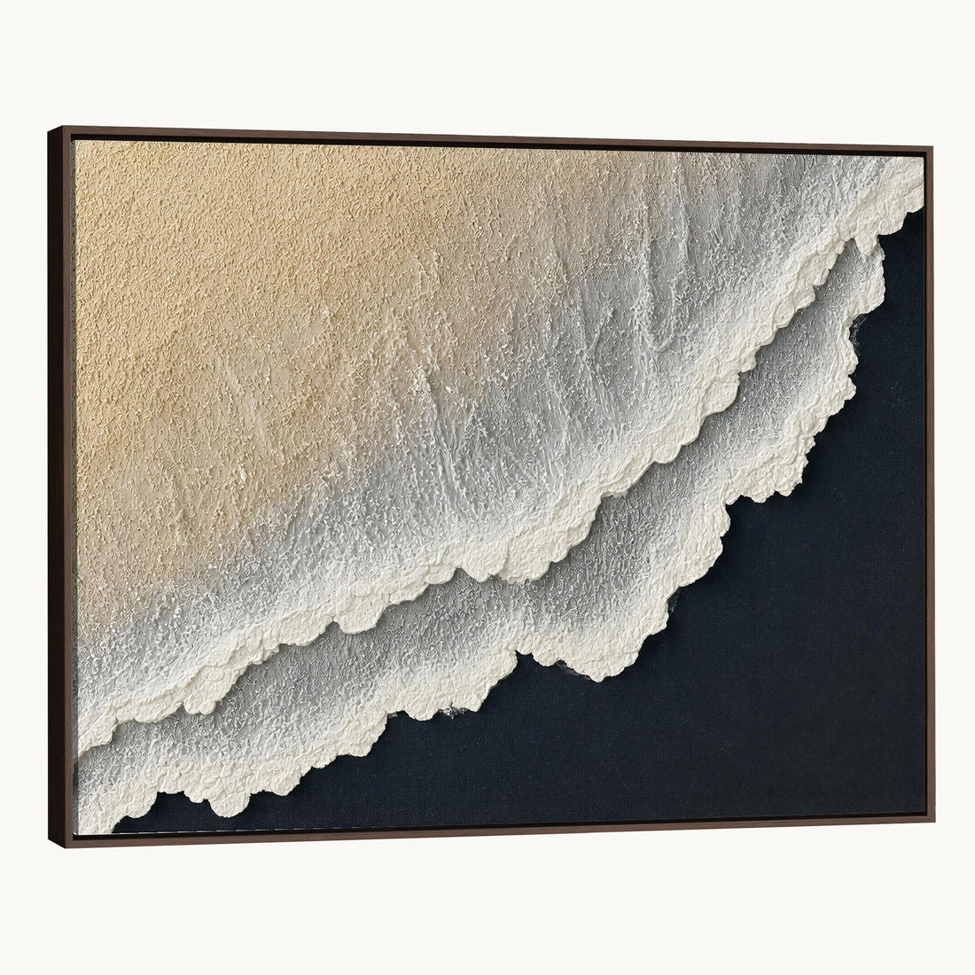 Abstract Ocean Wave Canvas Wall Art, Coastal Beach Wall Decor for Living Room