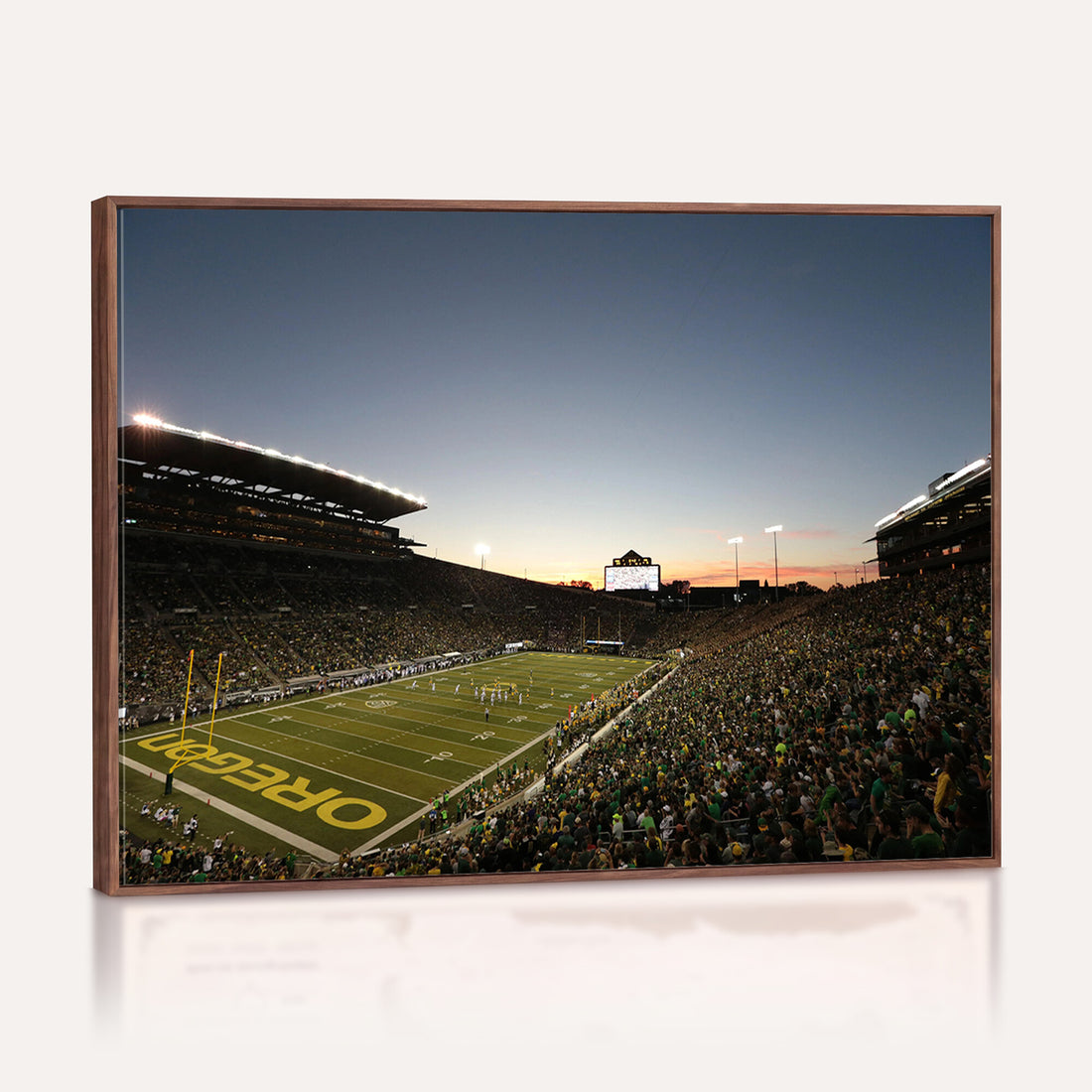 Oregon Ducks Football Team Print - Eugene Autzen Stadium