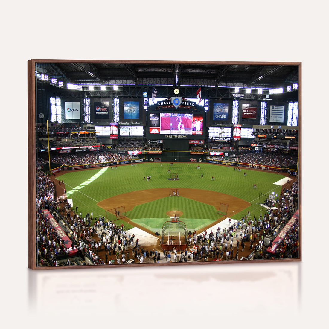 Arizona Diamondbacks Baseball Team Print, Phoenix Chase Field Baseball Stadium Wall Art