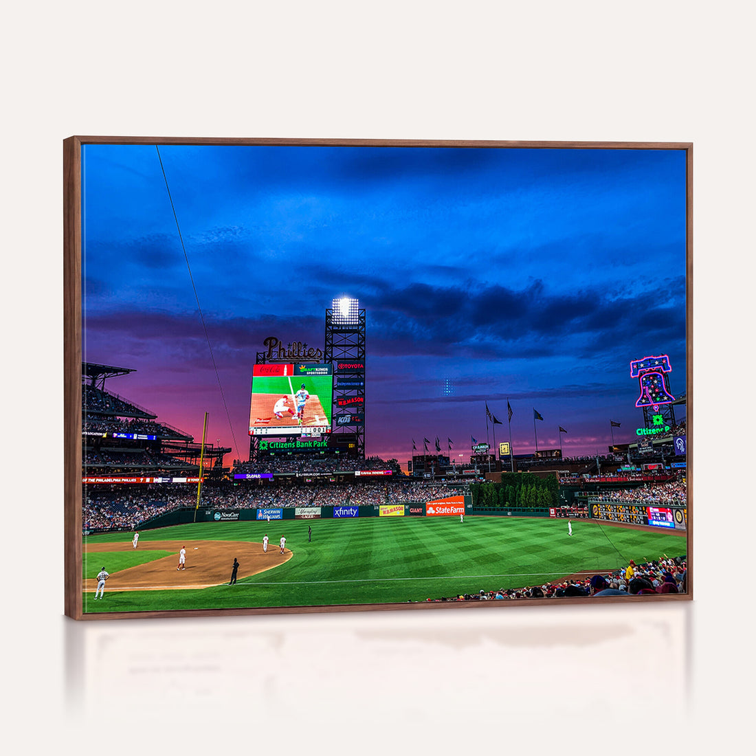 Philadelphia Phillies Baseball Team Print, Citizens Bank Park, Extra Large Game Room Wall Decor