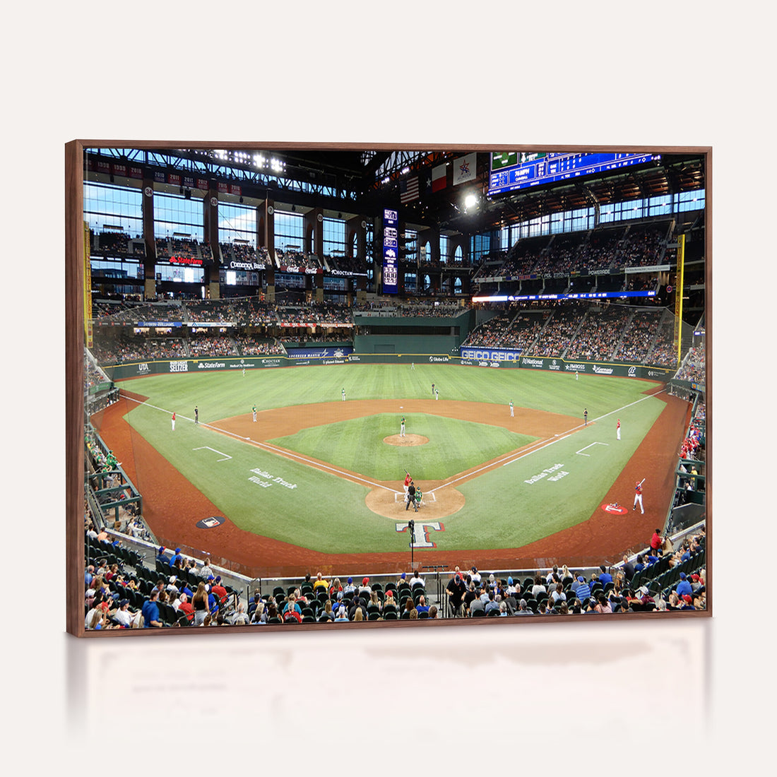 Texas Rangers Baseball Team Print, Arlington Globe Life Field Stadium Wall Art
