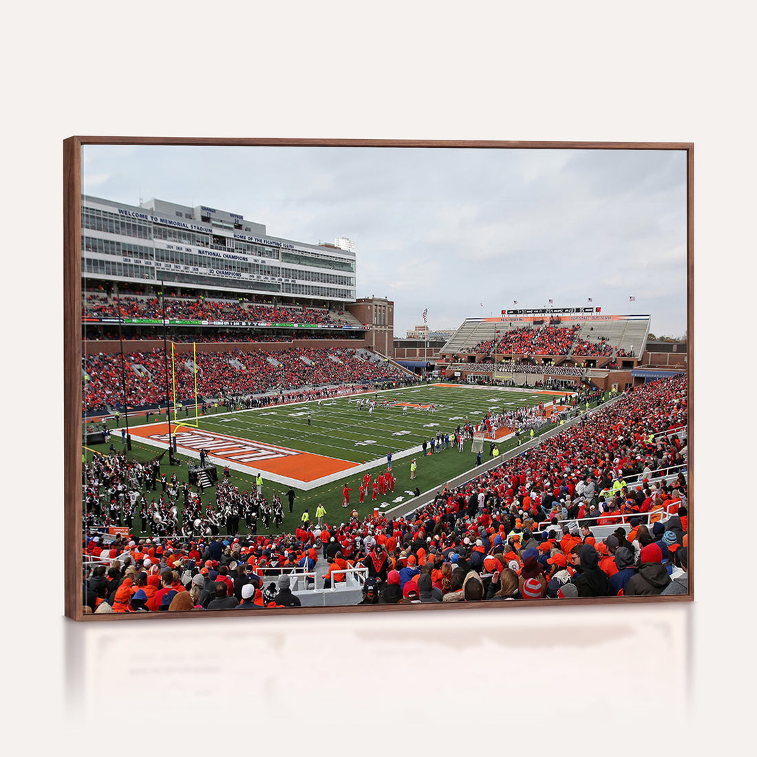 University of Illinois Fighting Illini Football Team Print, Extra Large Game Room Wall Decor