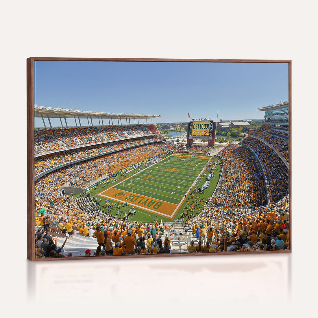 Baylor University Bears Football Team Print, Waco McLane Stadium