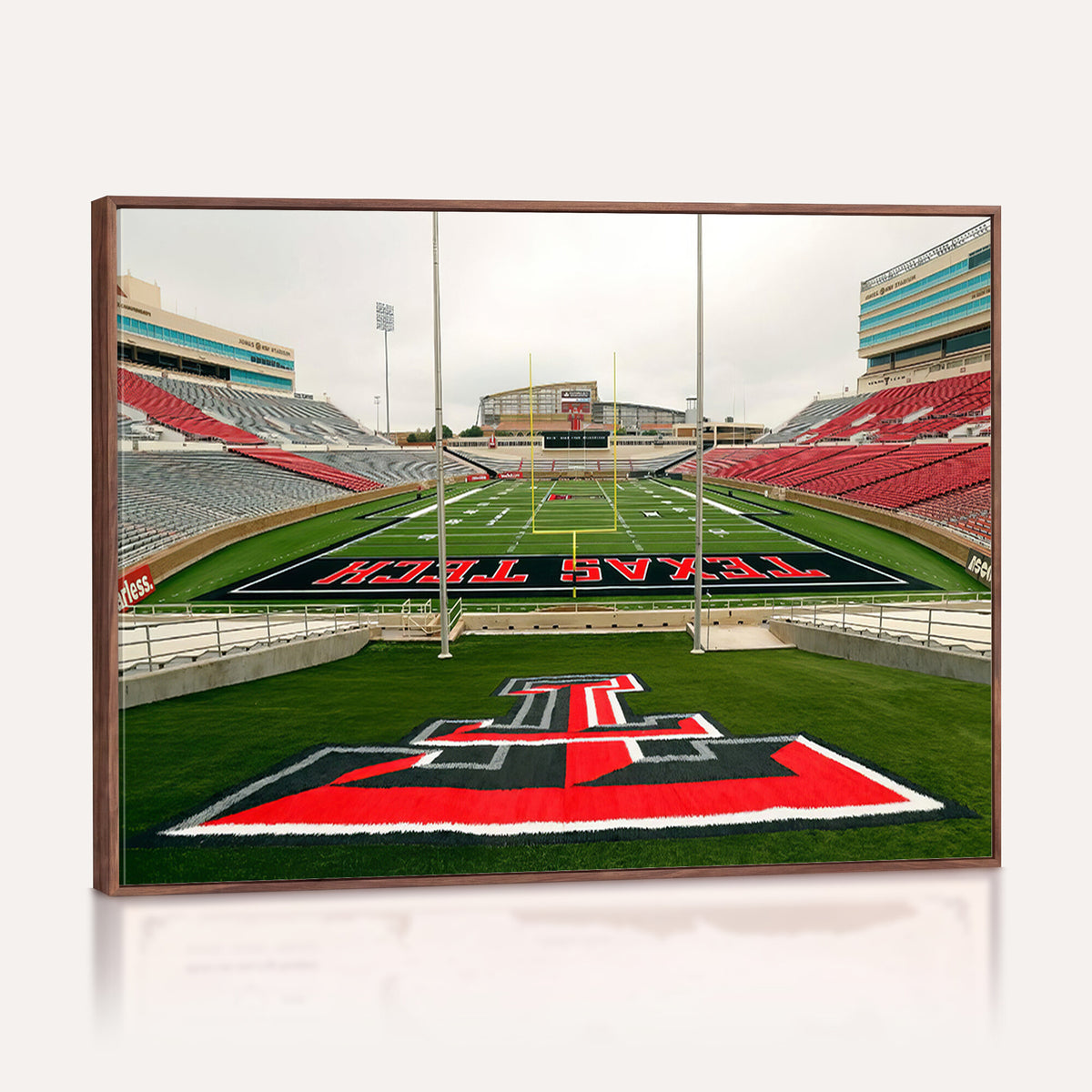 43169-PAN-FL-20X10 - Texas Tech Red Raiders Football Team Print - Lubbock Jones AT&T Stadium Wall Art Canvas Print