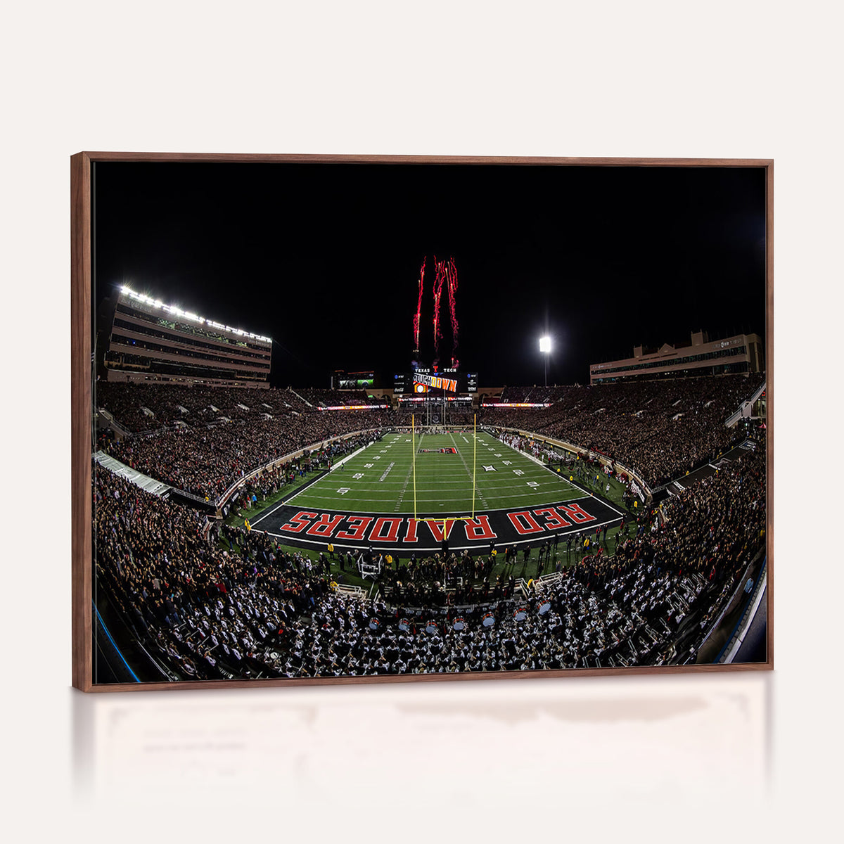 83122-PAN-FL-20X10 - Framed Texas Tech Red Raiders Stadium Canvas, Texas Tech Red Raiders Football Team Print - Lubbock
